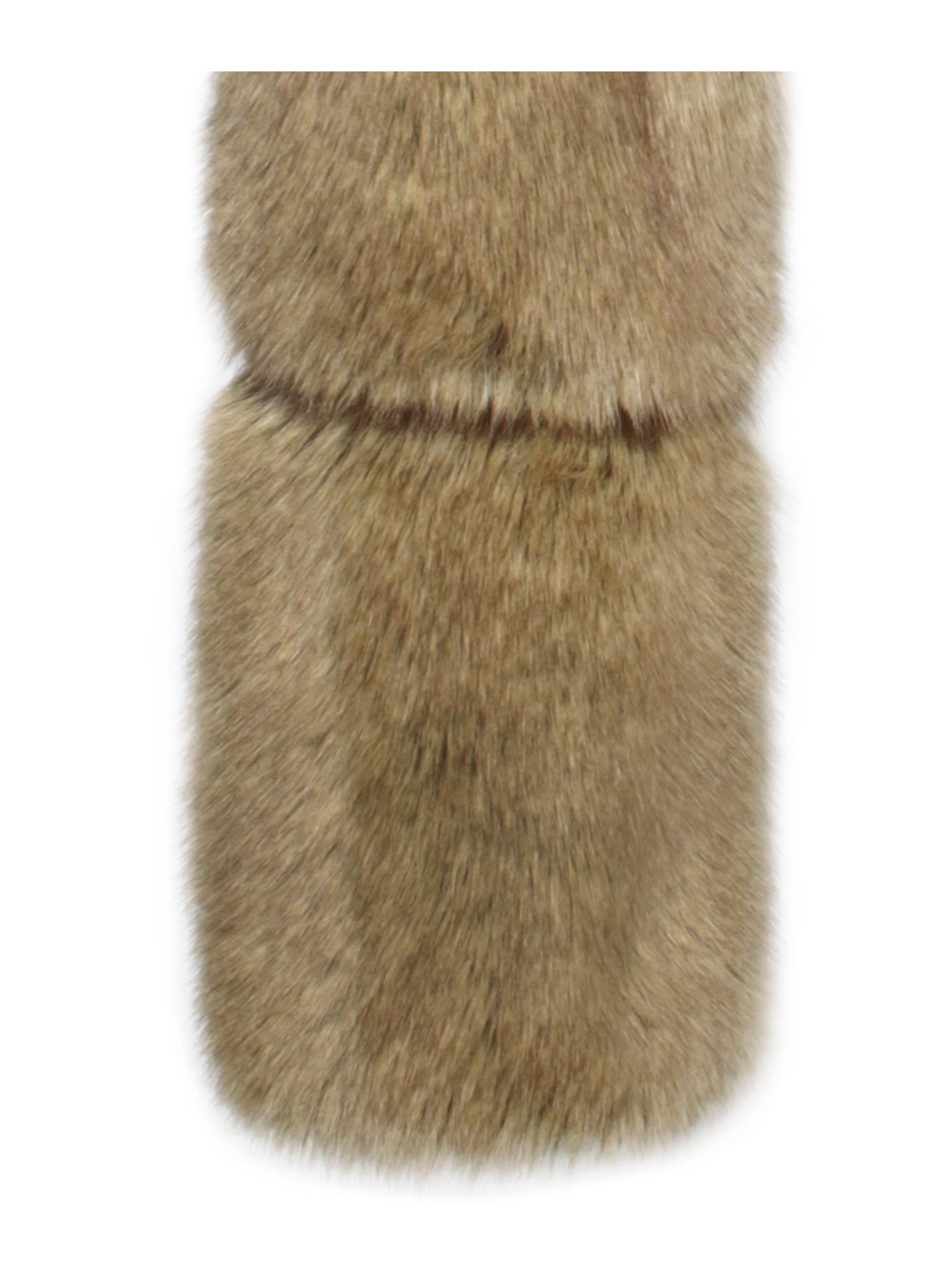 Yadavi Brown Vegan Fur Cropped Jacket