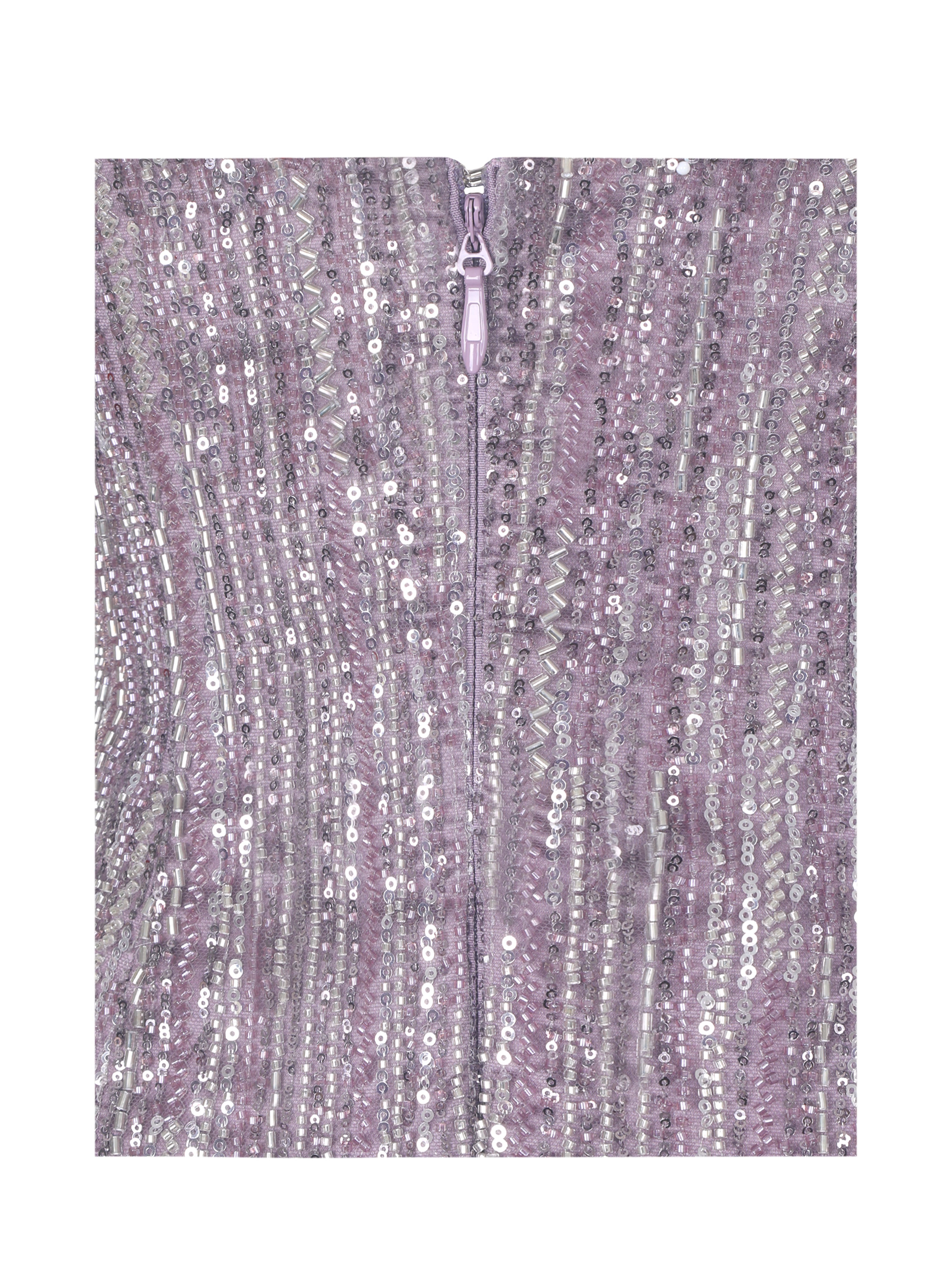 Tosca Beaded Purple Gradient Strapless Peplum Maxi Dress