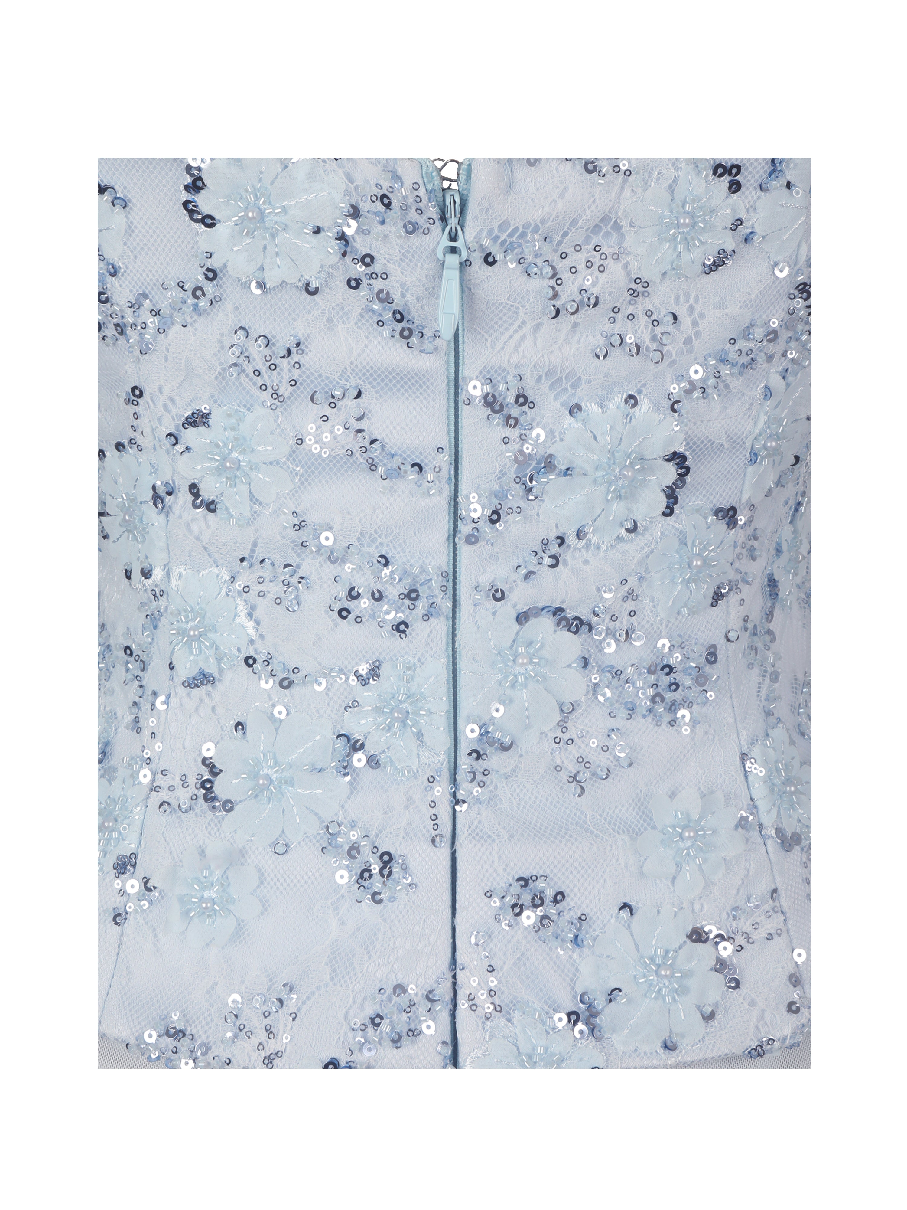 Aurielle Baby Blue Sweetheart Mermaid Peplum Maxi Dress