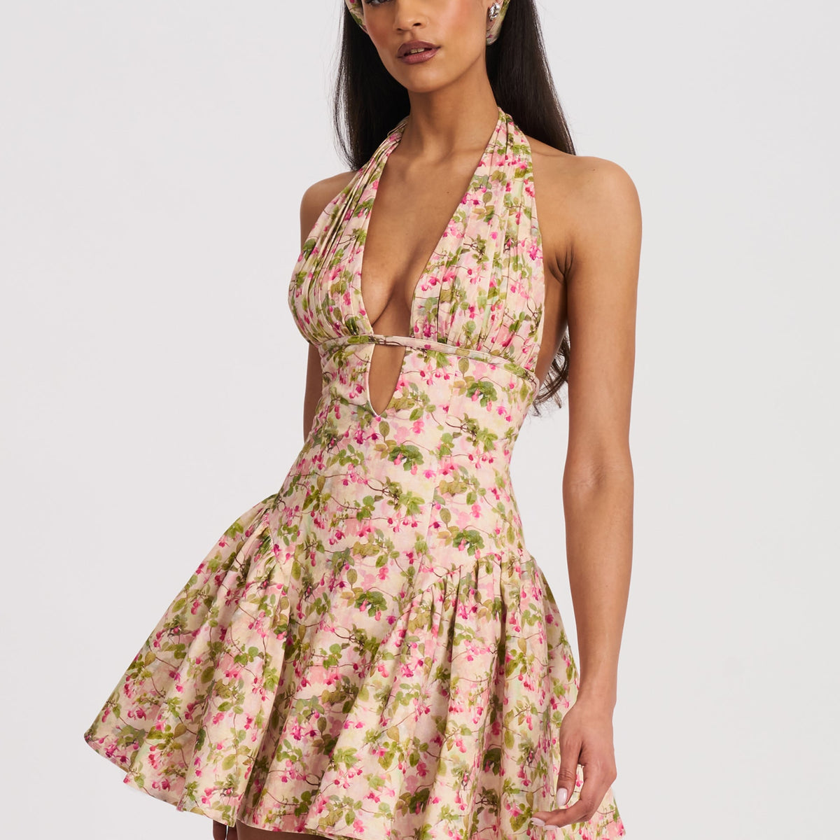 green emerald velvet dress Mayzie Mini Dress Black