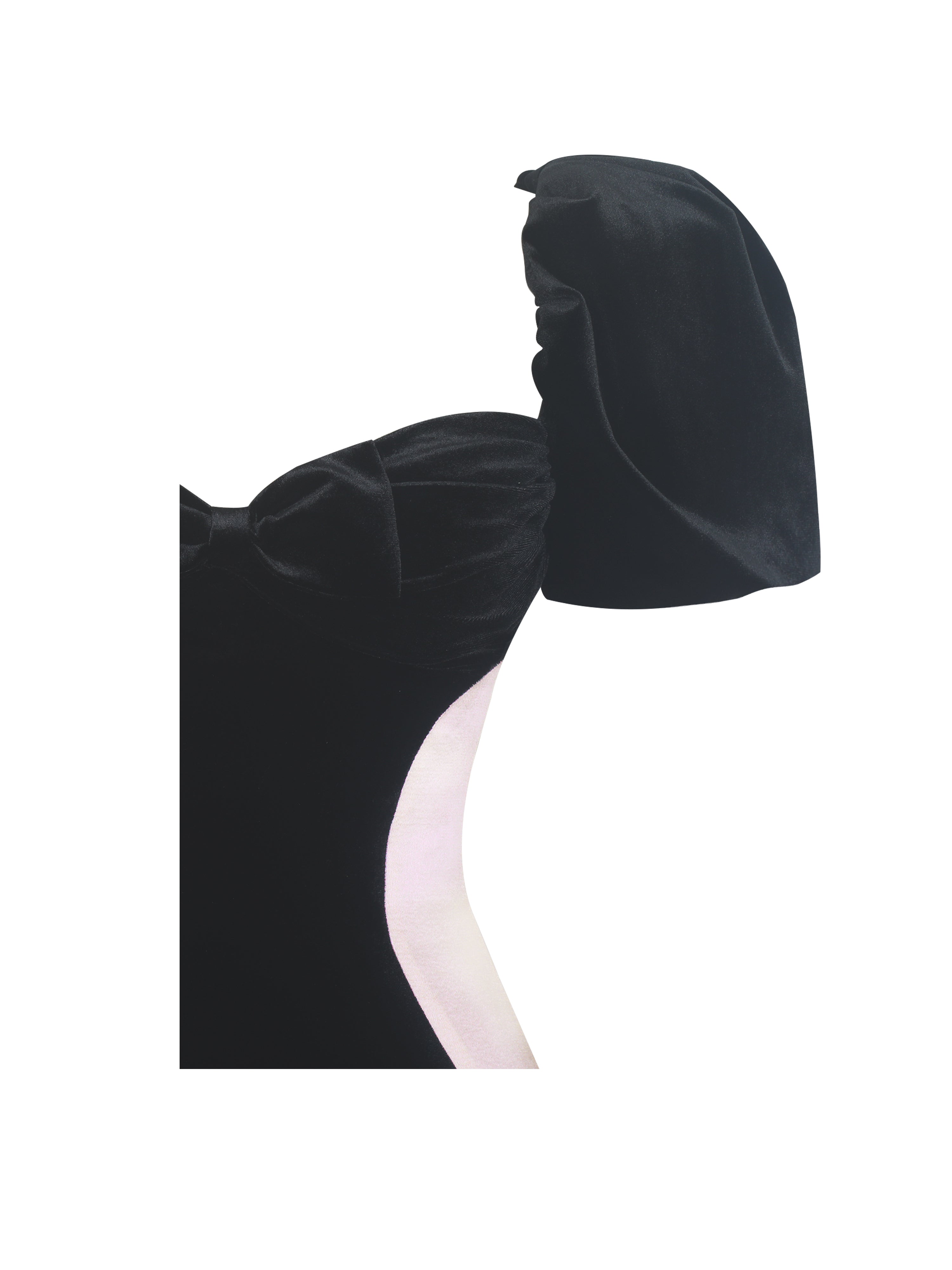 Nova Black Contoured Sweetheart Puff Sleeve Mini Dress