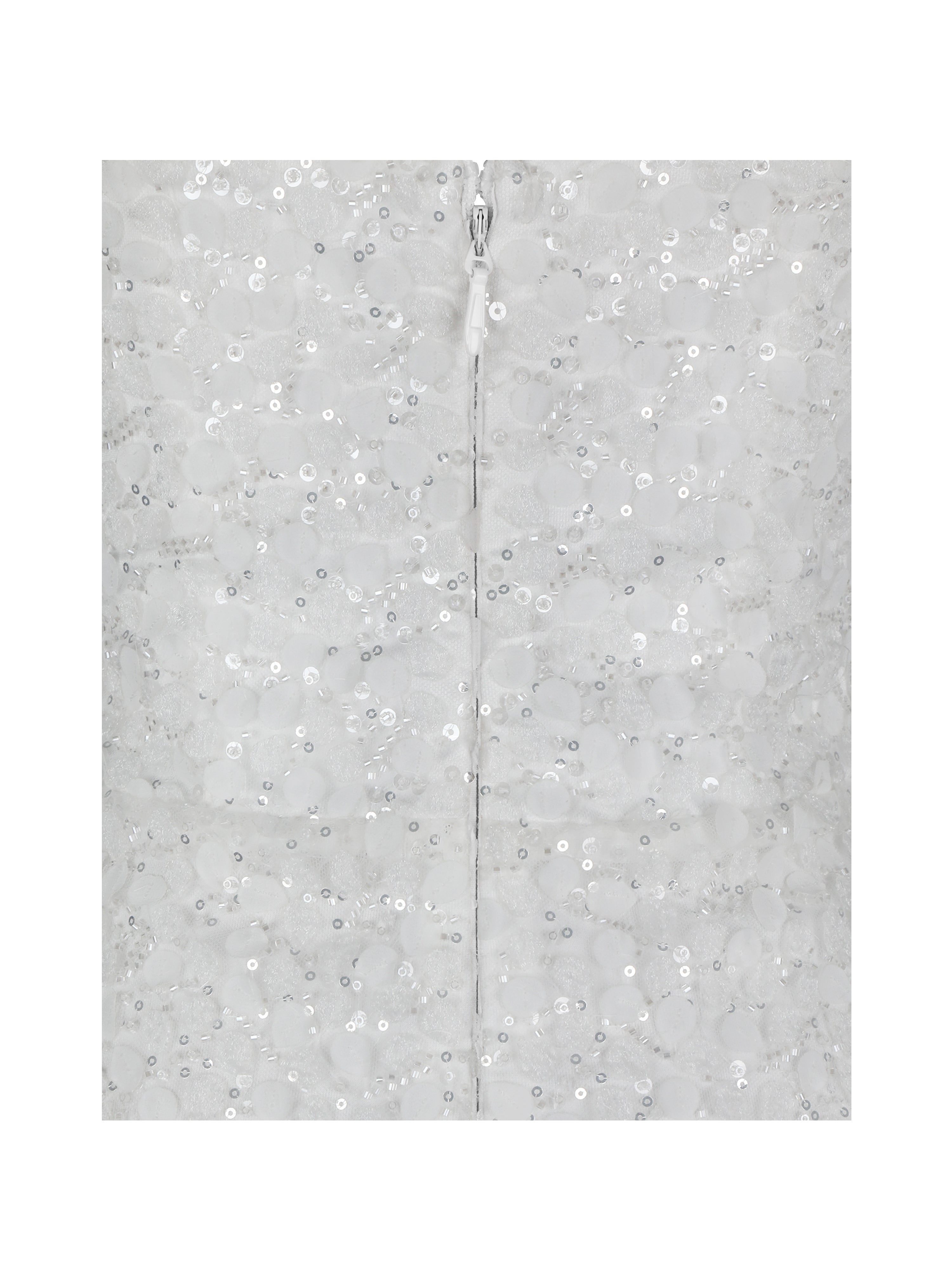 Myra White Beaded Mesh Strapless Wedding Dress