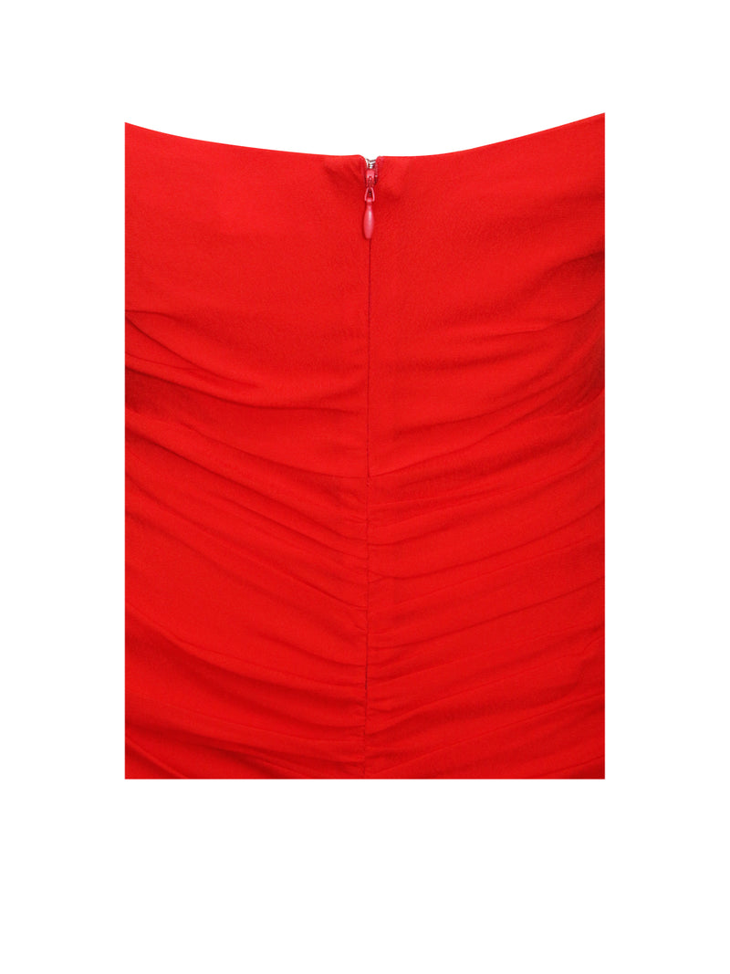 Nadine Red Ruffle Mini Dress