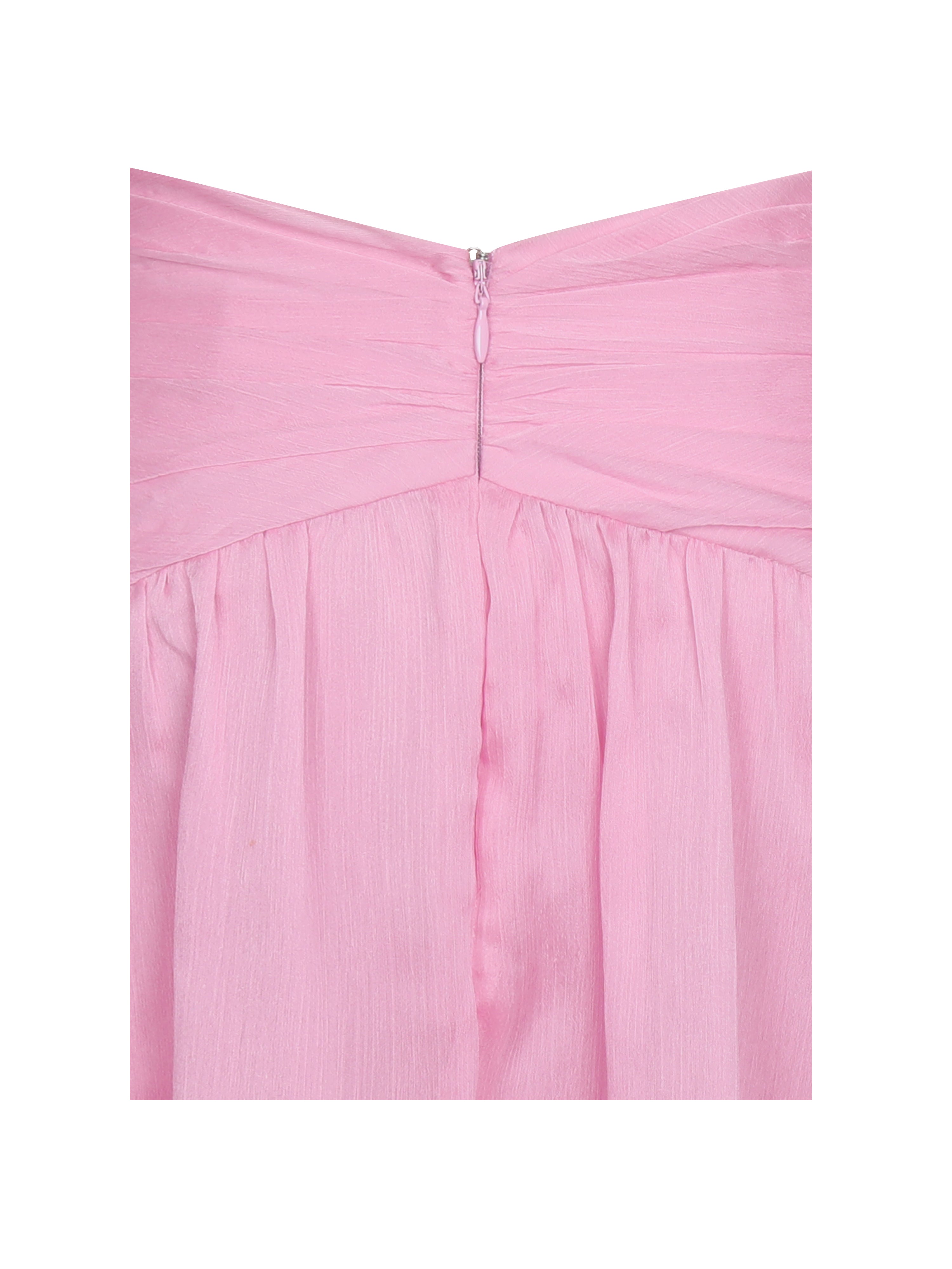 Odelle Tulip Pink Crinkle Chiffon Wrap Dress