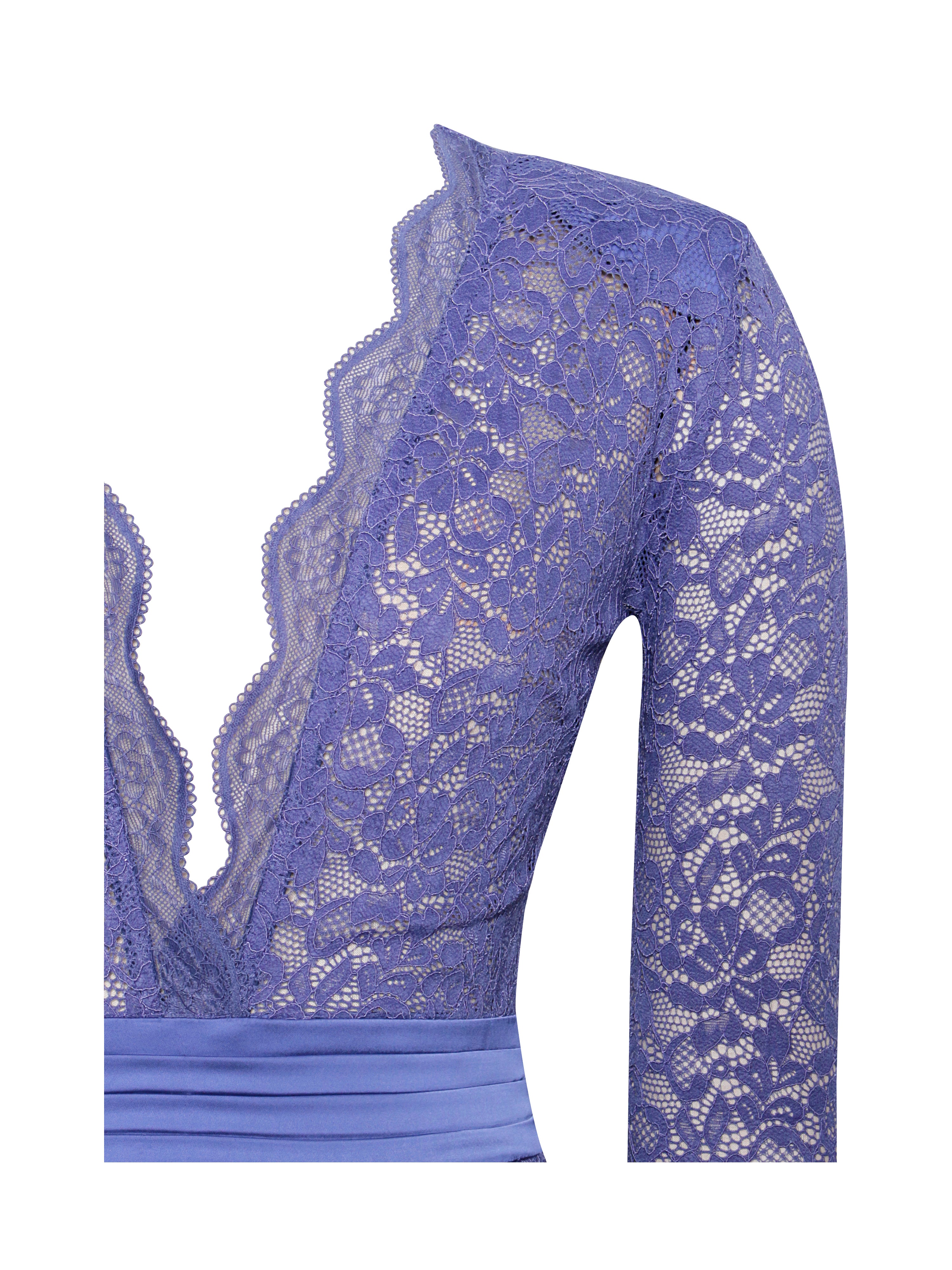 Miss Circle Women Giada Navy Lace Deep V Long Sleeve Maxi Dress Miss Circle Women Giada Navy Lace Deep V Long Sleeve Maxi Dress