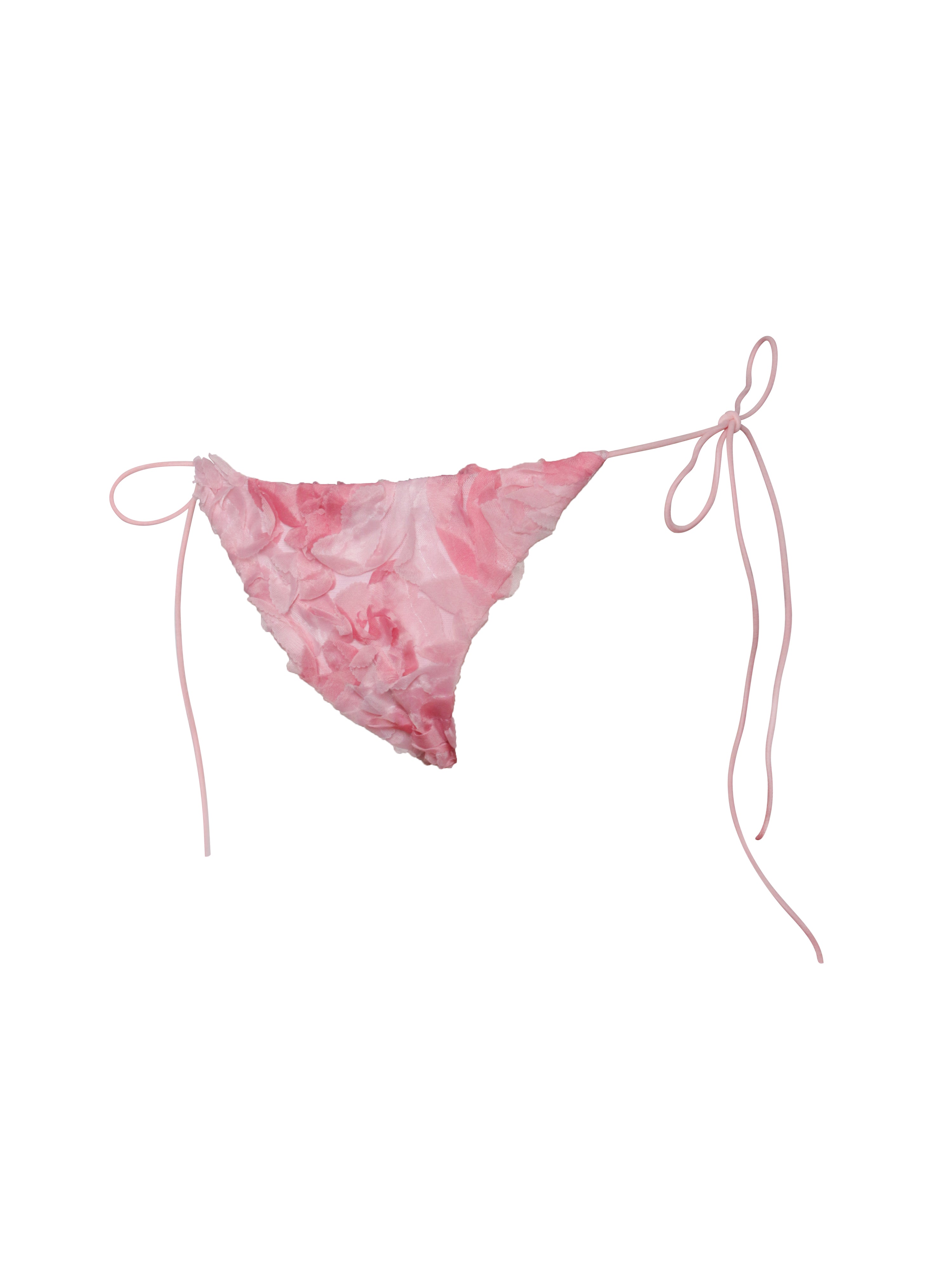 Zuri Pink Floral Appliqué Bikini Bottom