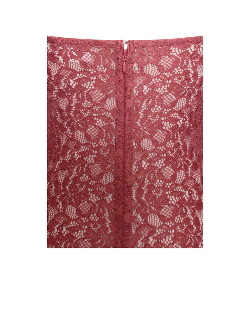 Udaya Burgundy Lace Long Sleeve Maxi Dress