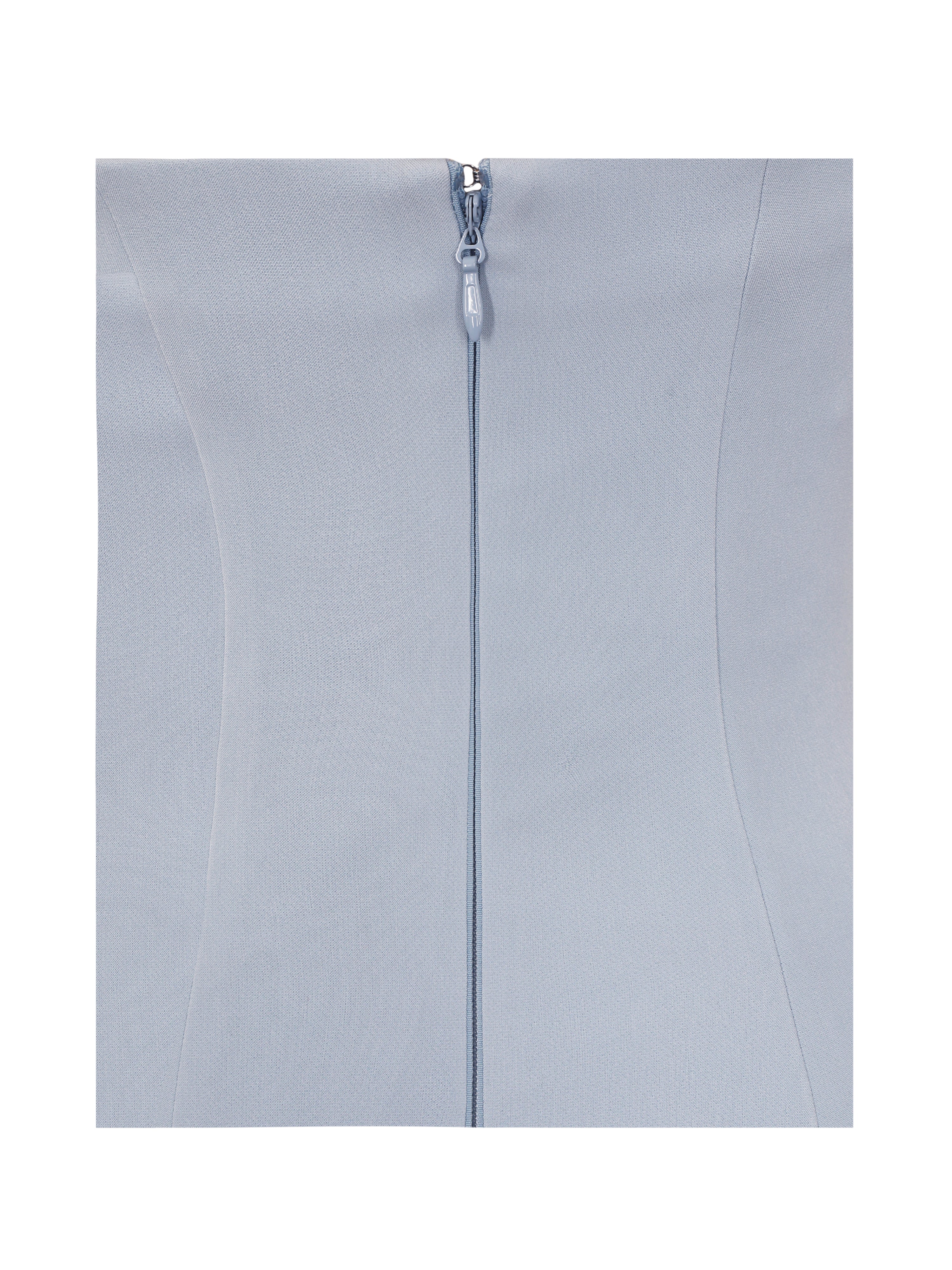 Gillian Mist Blue Halter A-Line Midi Dress