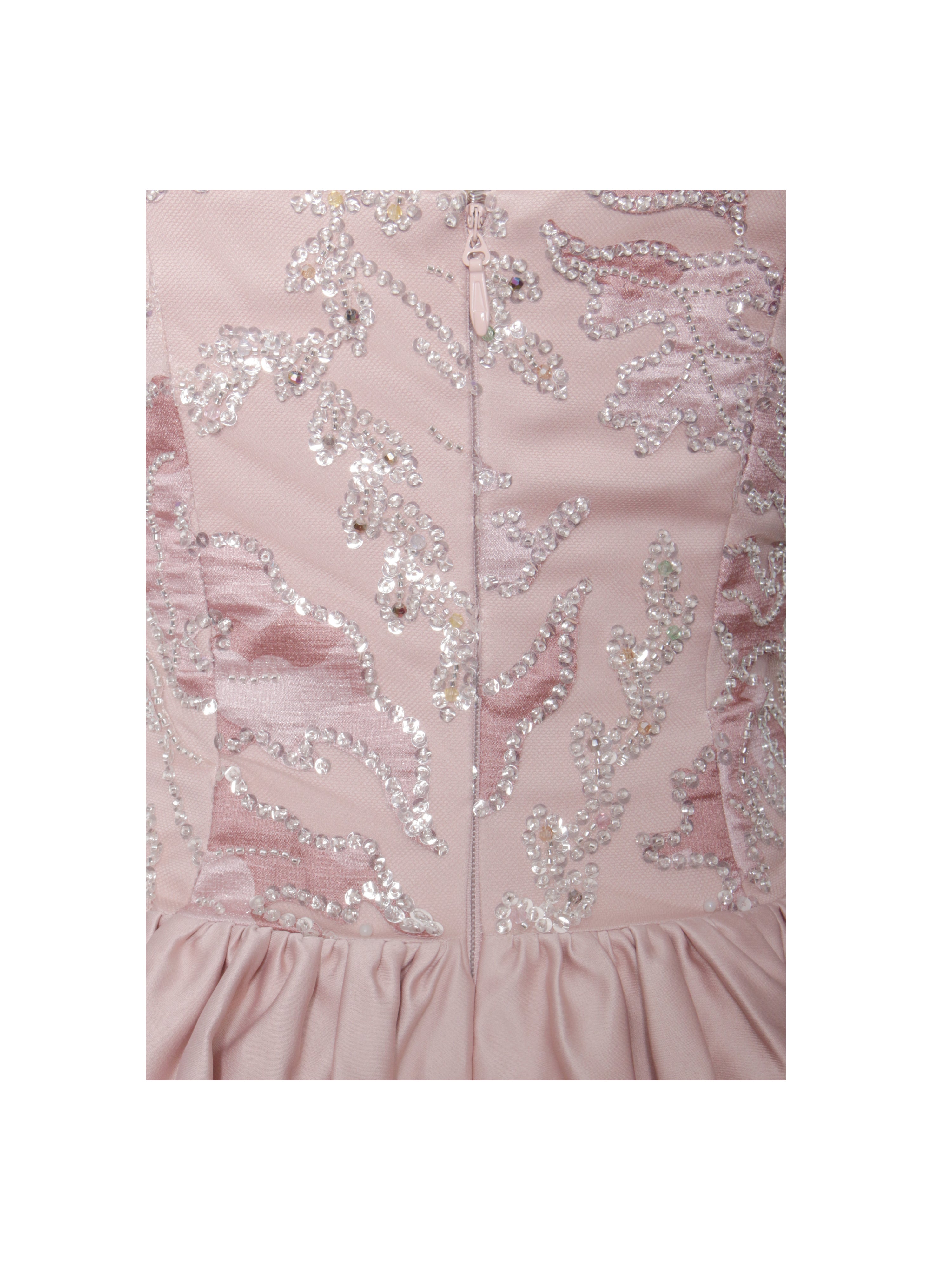 Palesa Pink Ballet Style Embroidered Bubble Hem Mini Dress