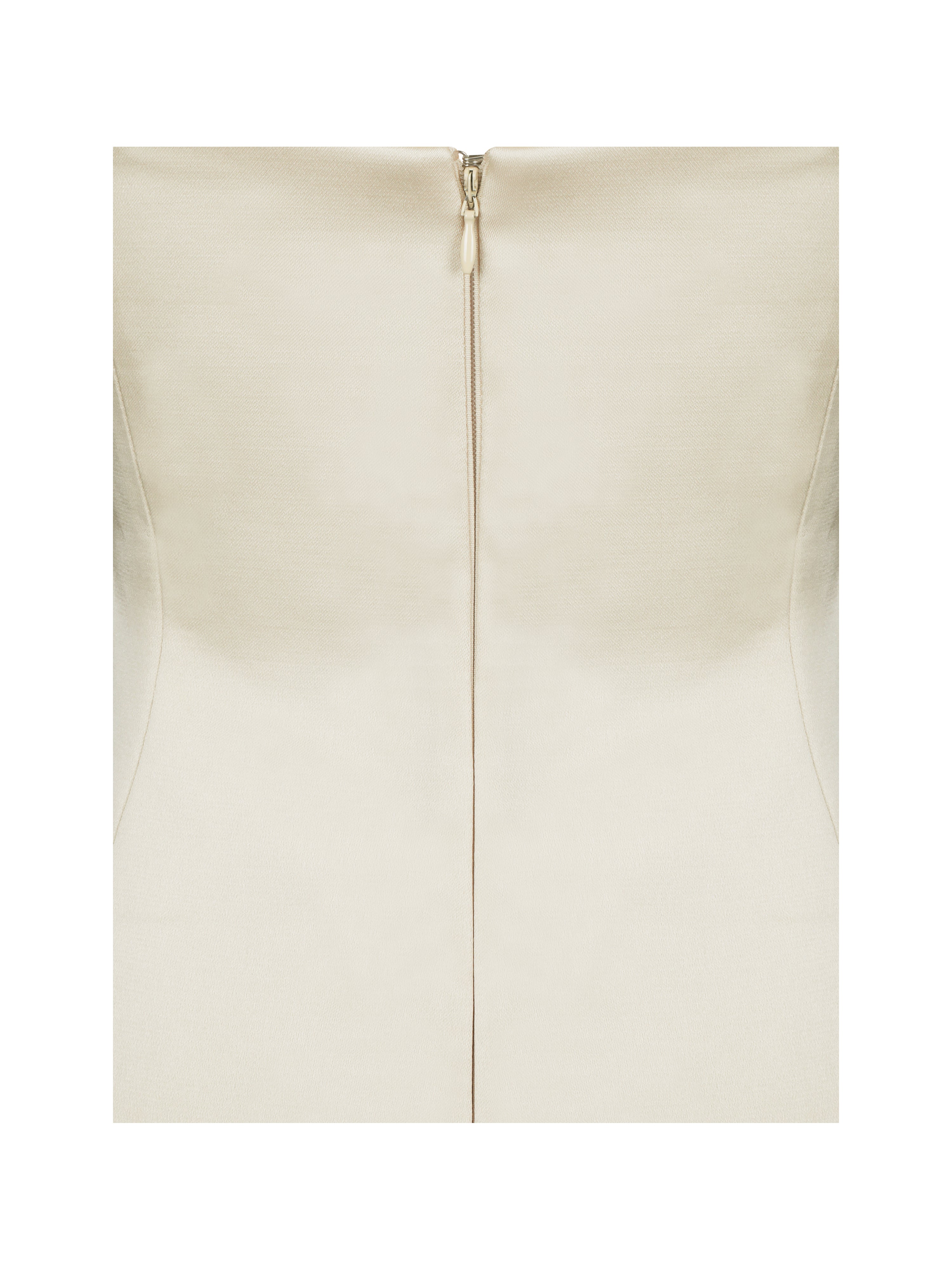 Gracie Butter Yellow Ruched Satin Midi Dress