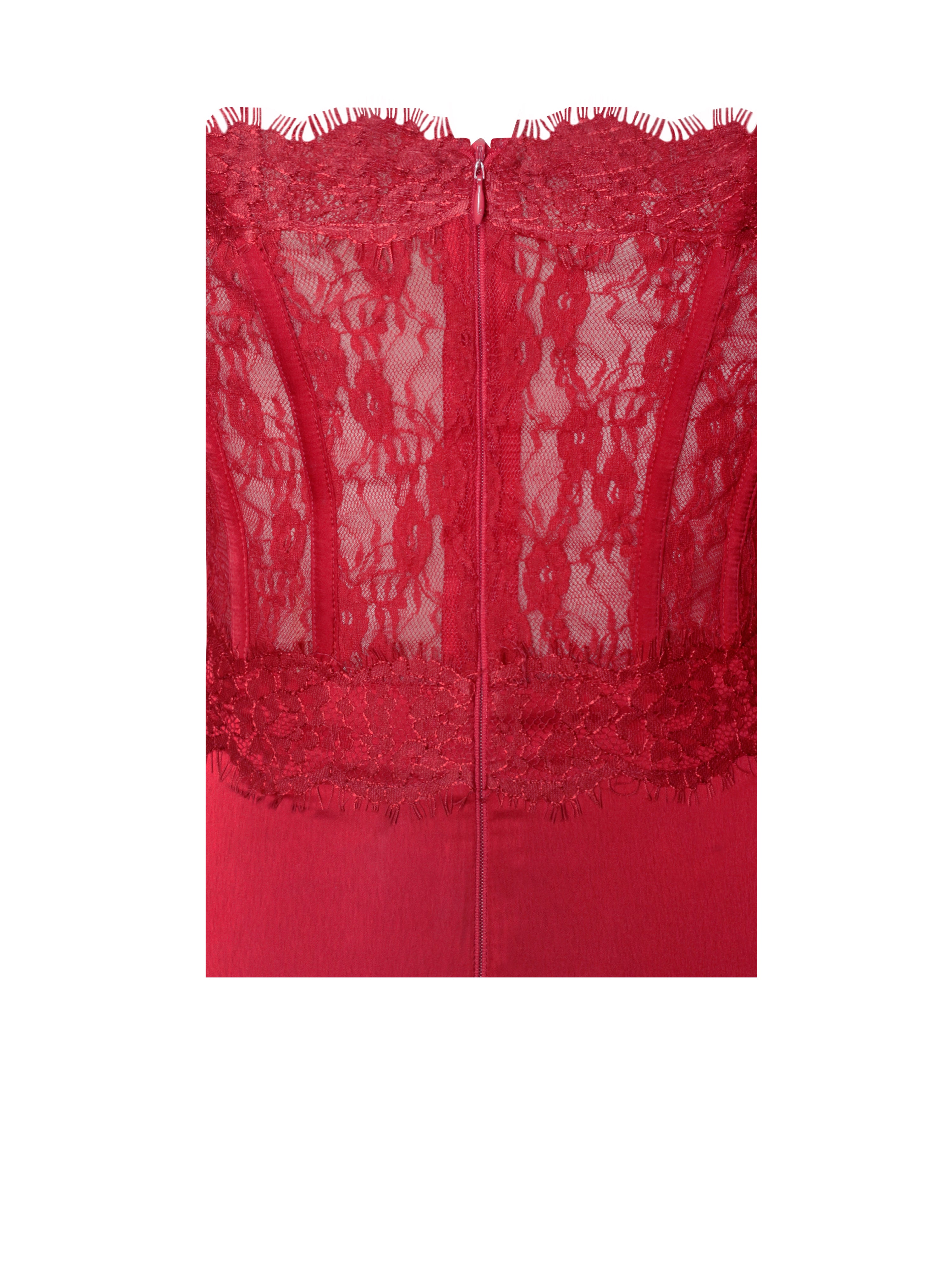 Miss Circle Nessa Red Lace Satin Corset Maxi Dress S Miss Circle Nessa Red Lace Satin Corset Maxi Dress S