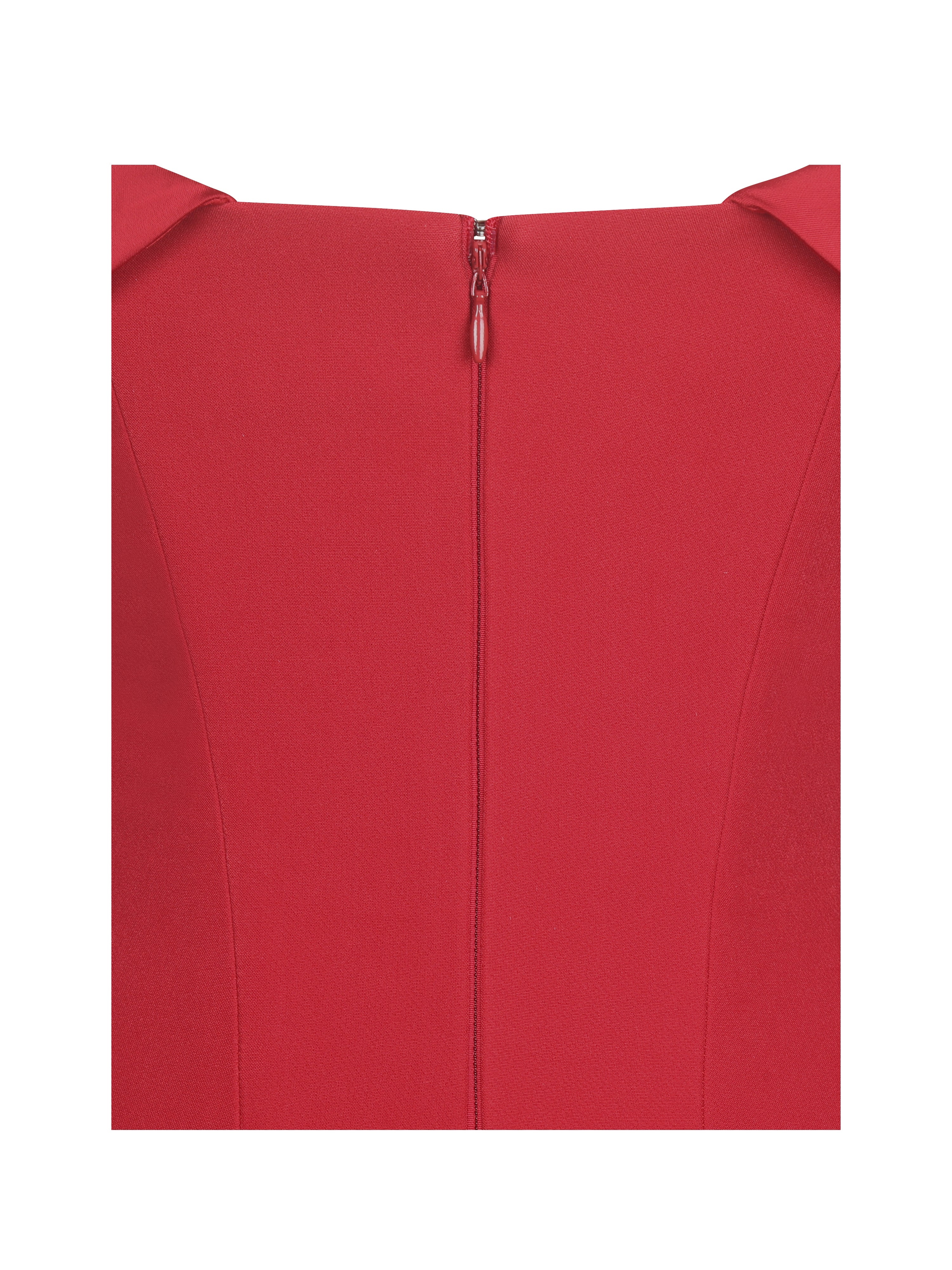 Narelle Crimson Off-Shoulder Sweetheart Drop Waist Mini Dress