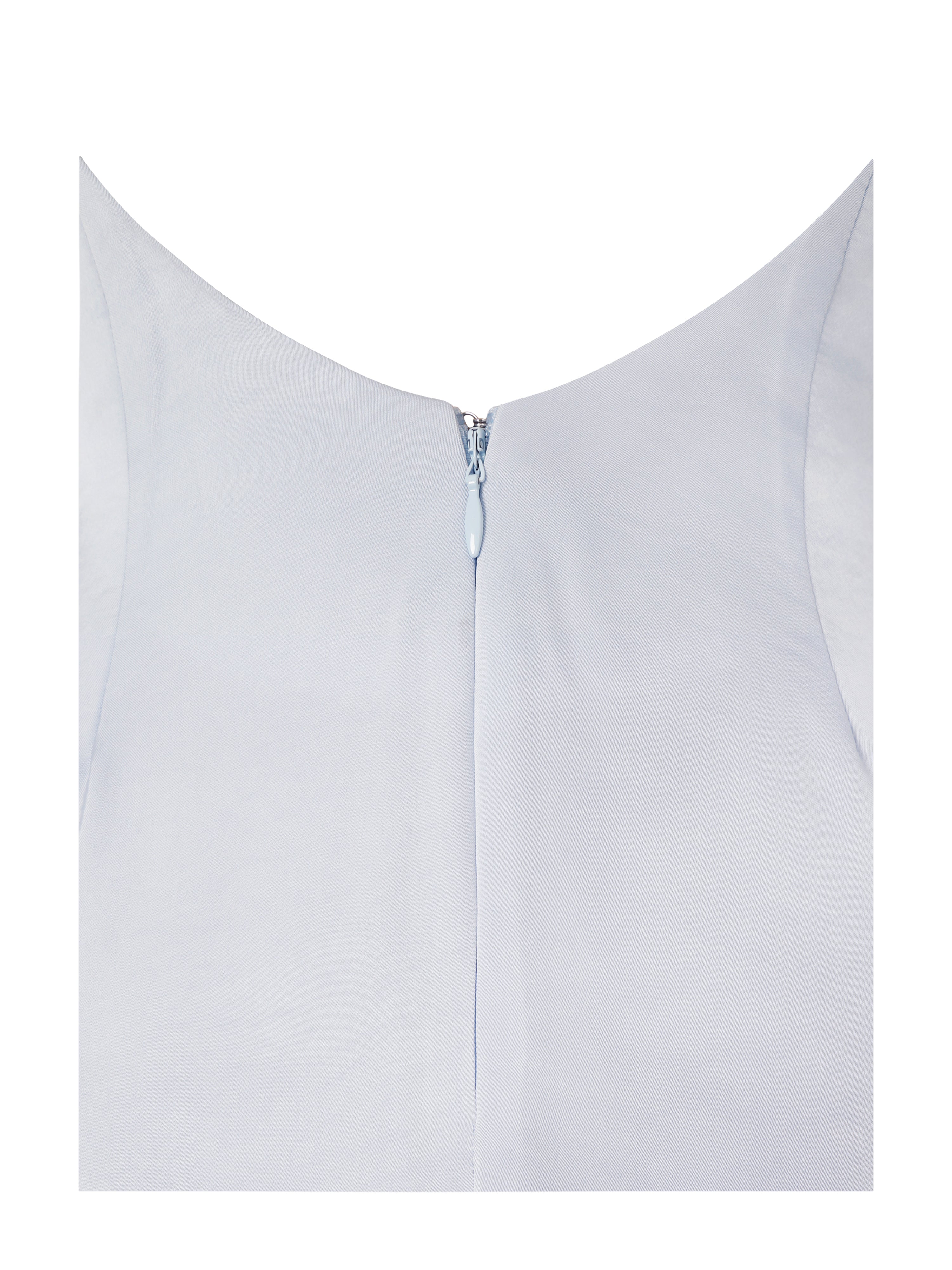 Eira Mist Blue Cowl Scarf-Detail Mermaid Maxi Dress