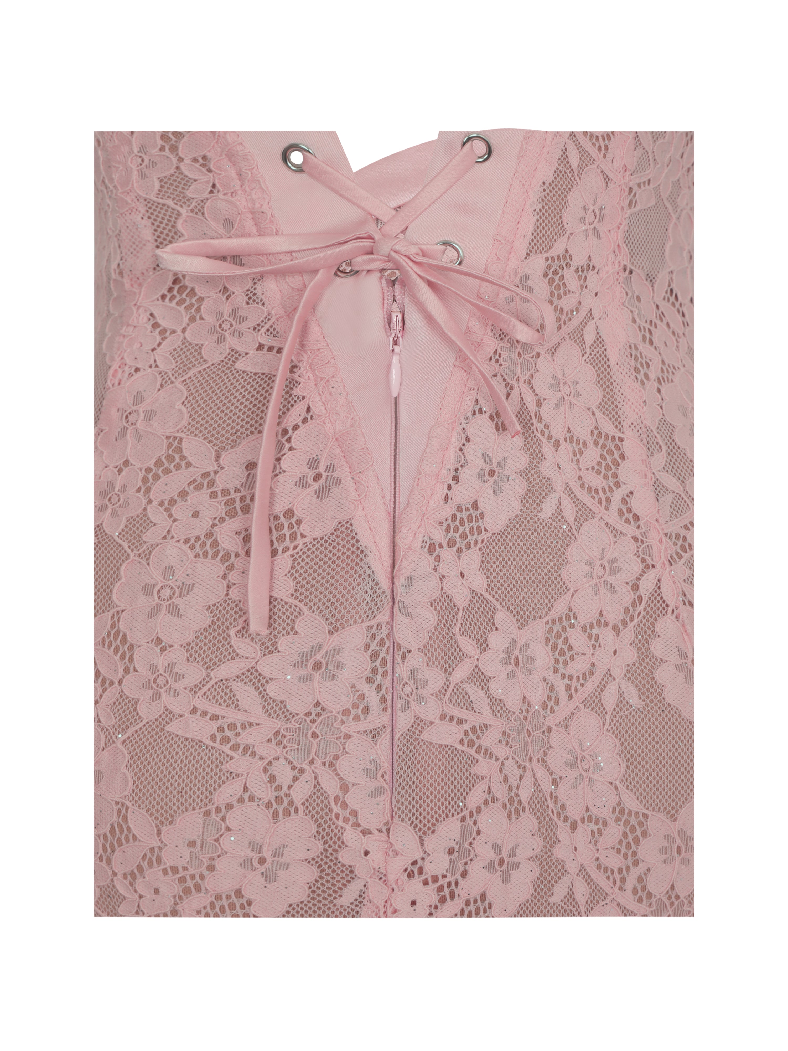Rosalyn Pink Lace Sweetheart Maxi Mermaid Dress