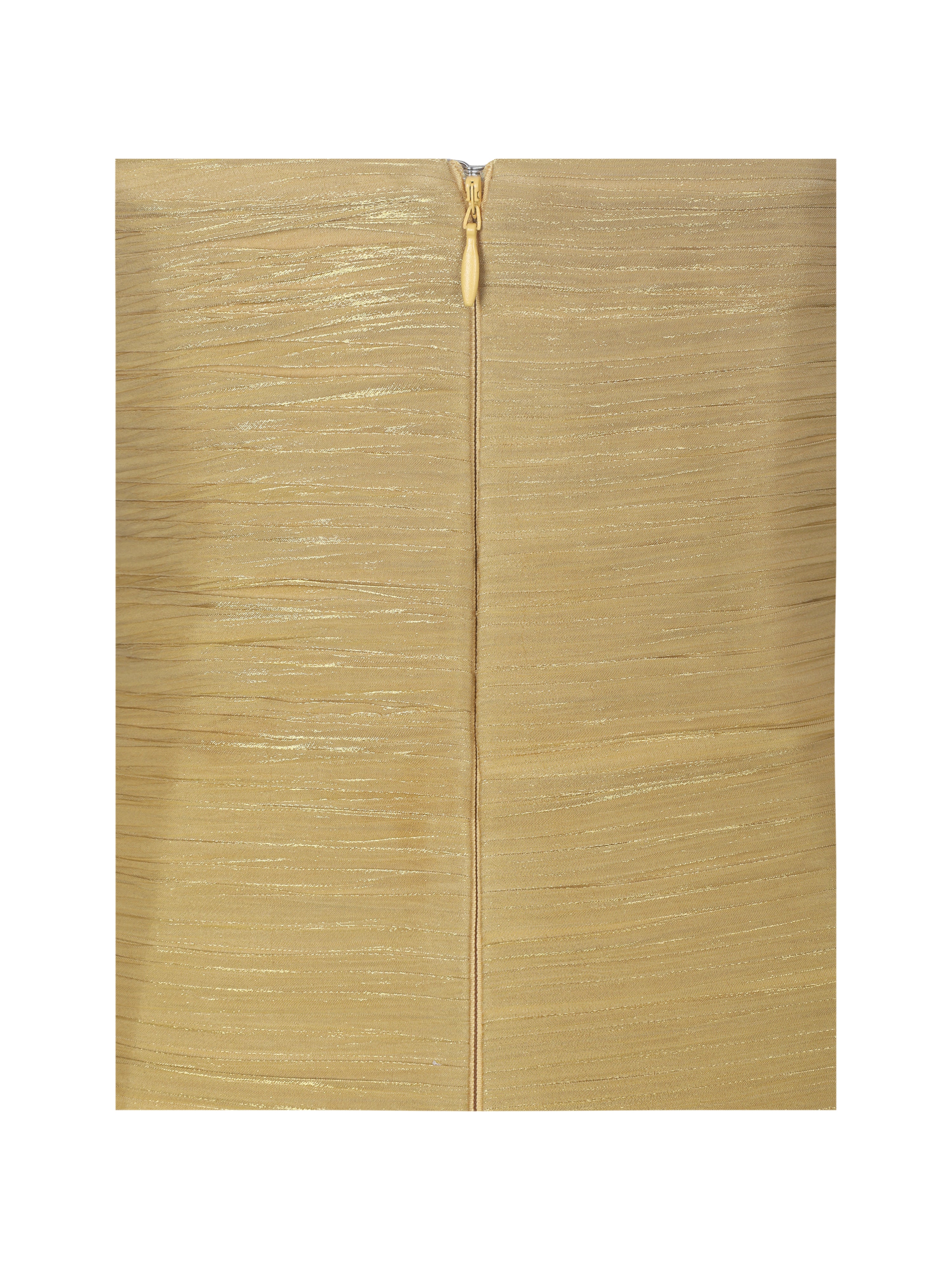 Xavia Gold Crystal Organza Plunging Halter Mini Dress