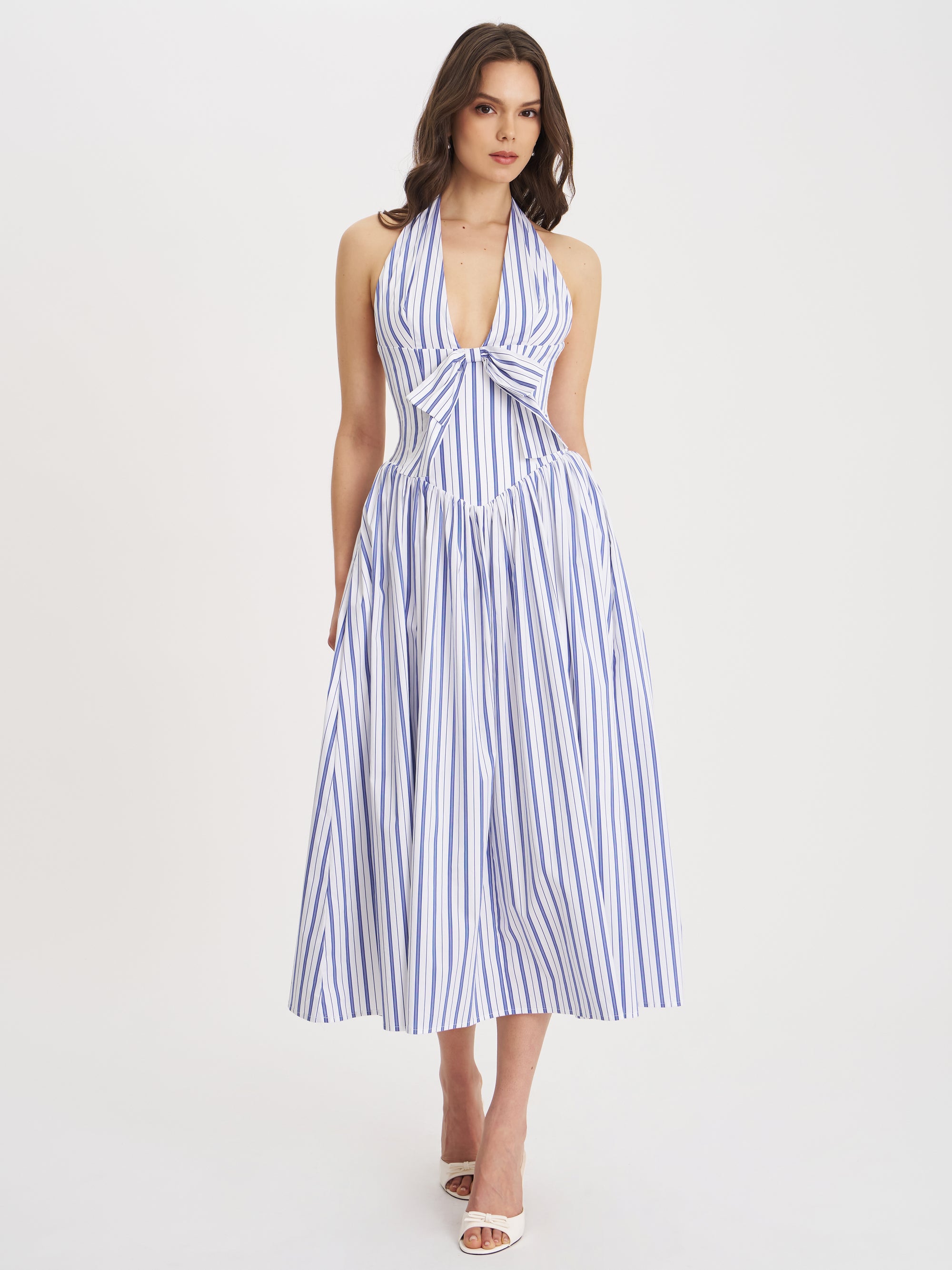 HALTER SMOCKING MIDI DRESS & MAXI SKIRT