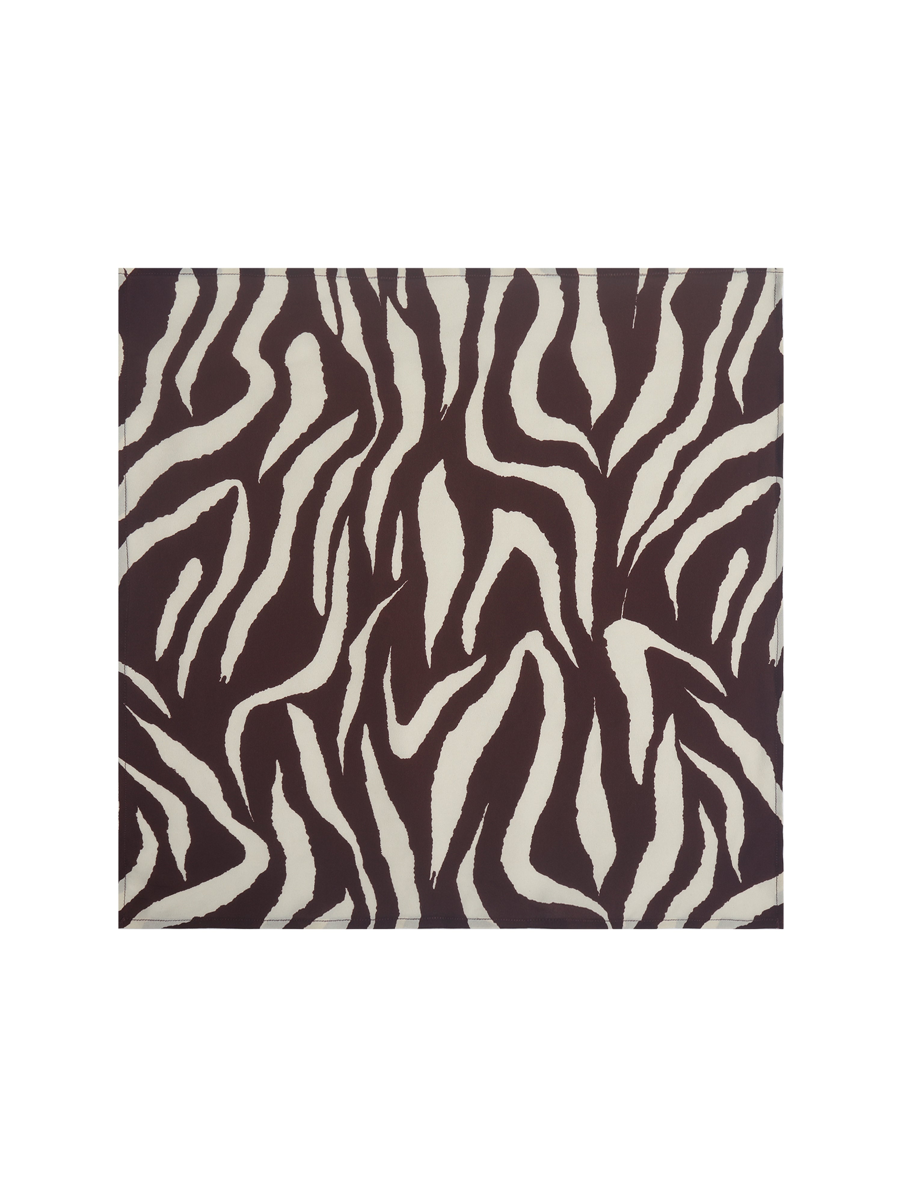 Jolynn Burgundy & Beige Abstract Zebra Print Head Scarf