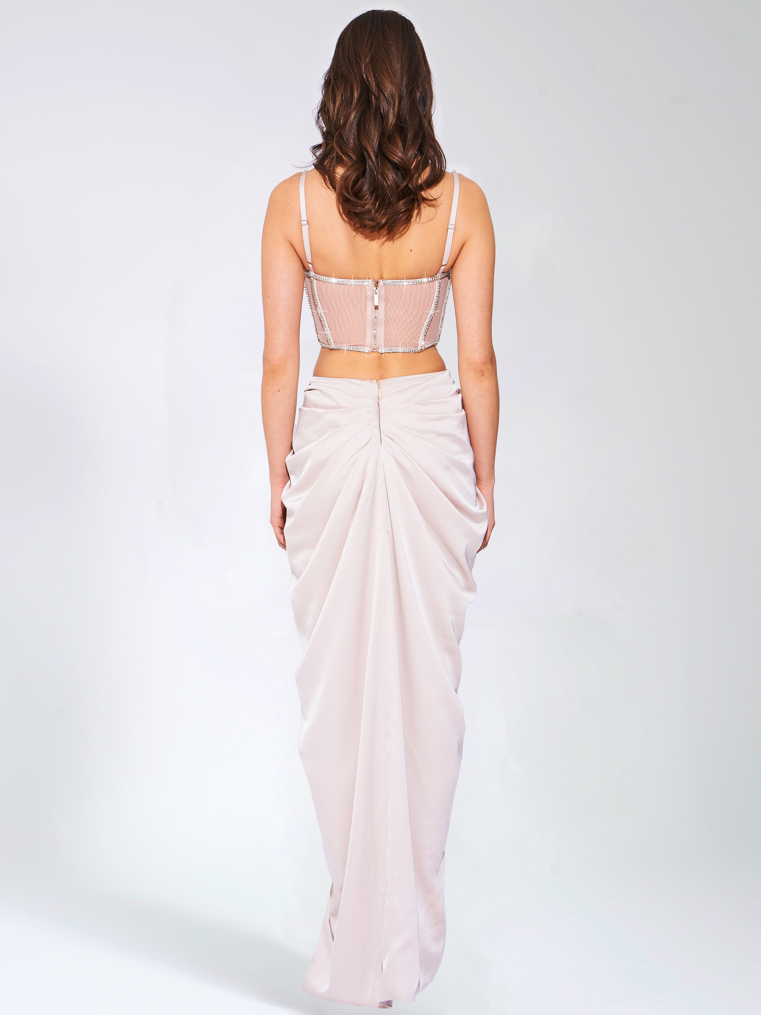 champagne satin corset dress Azazie 2026 Corset Lace Up Mermaid Prom Dress Champagne Gown