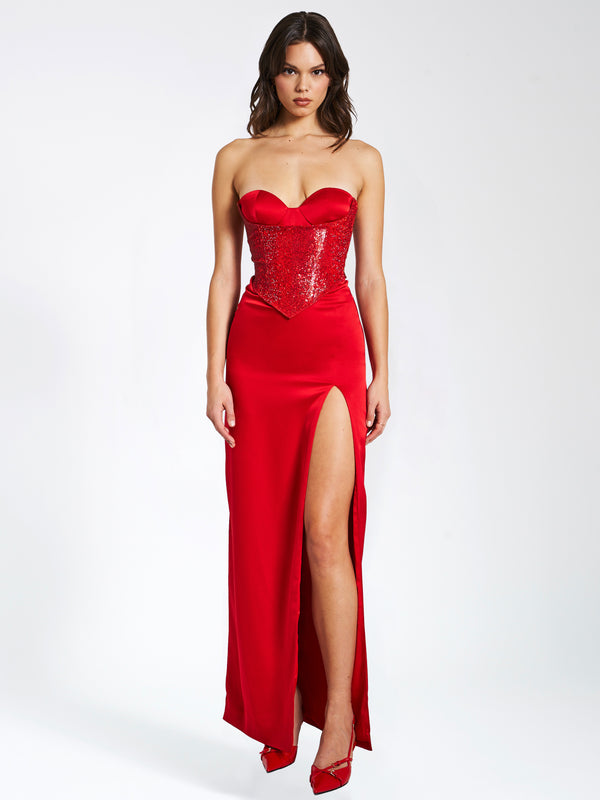 RED CORSET GOWN