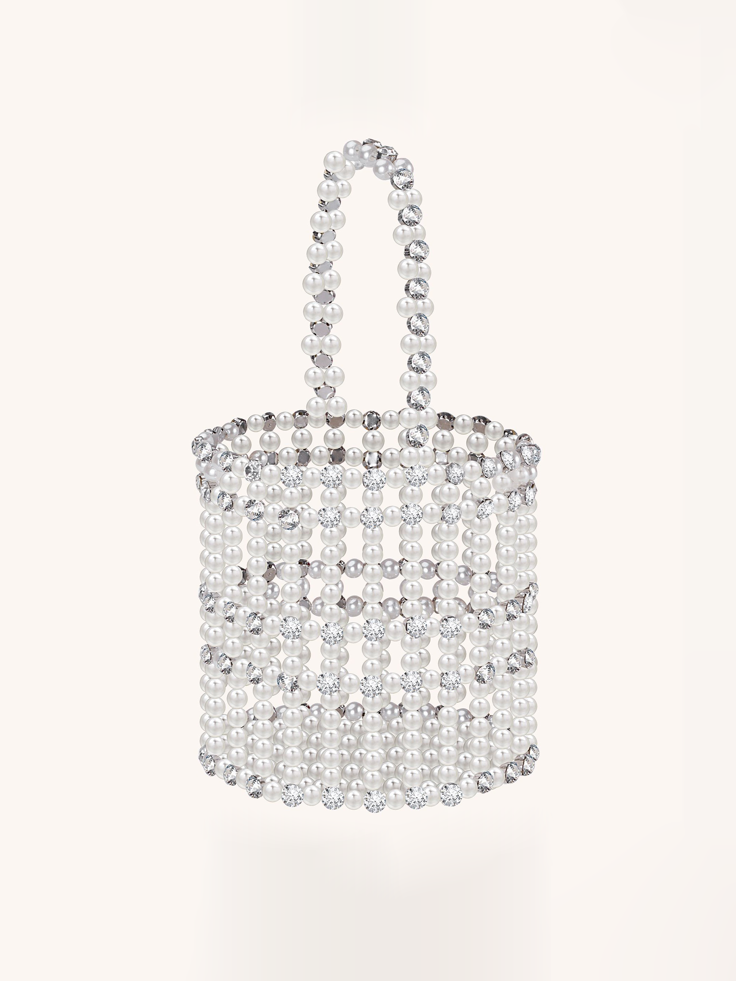 Miss Circle Pearl Diamond Mini Handbag