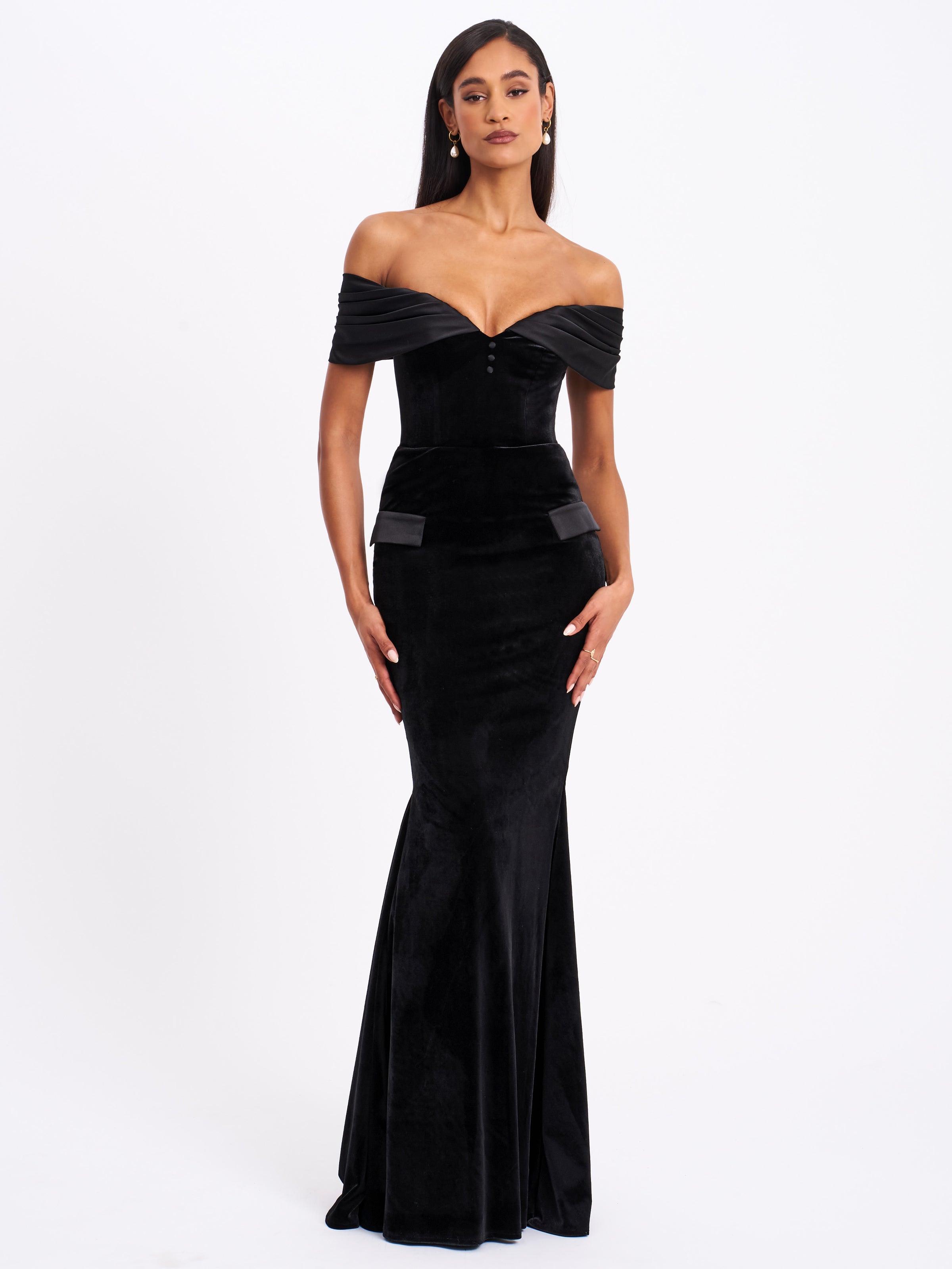 Seraphine Black & Gold Mermaid Maxi Gown main image 0