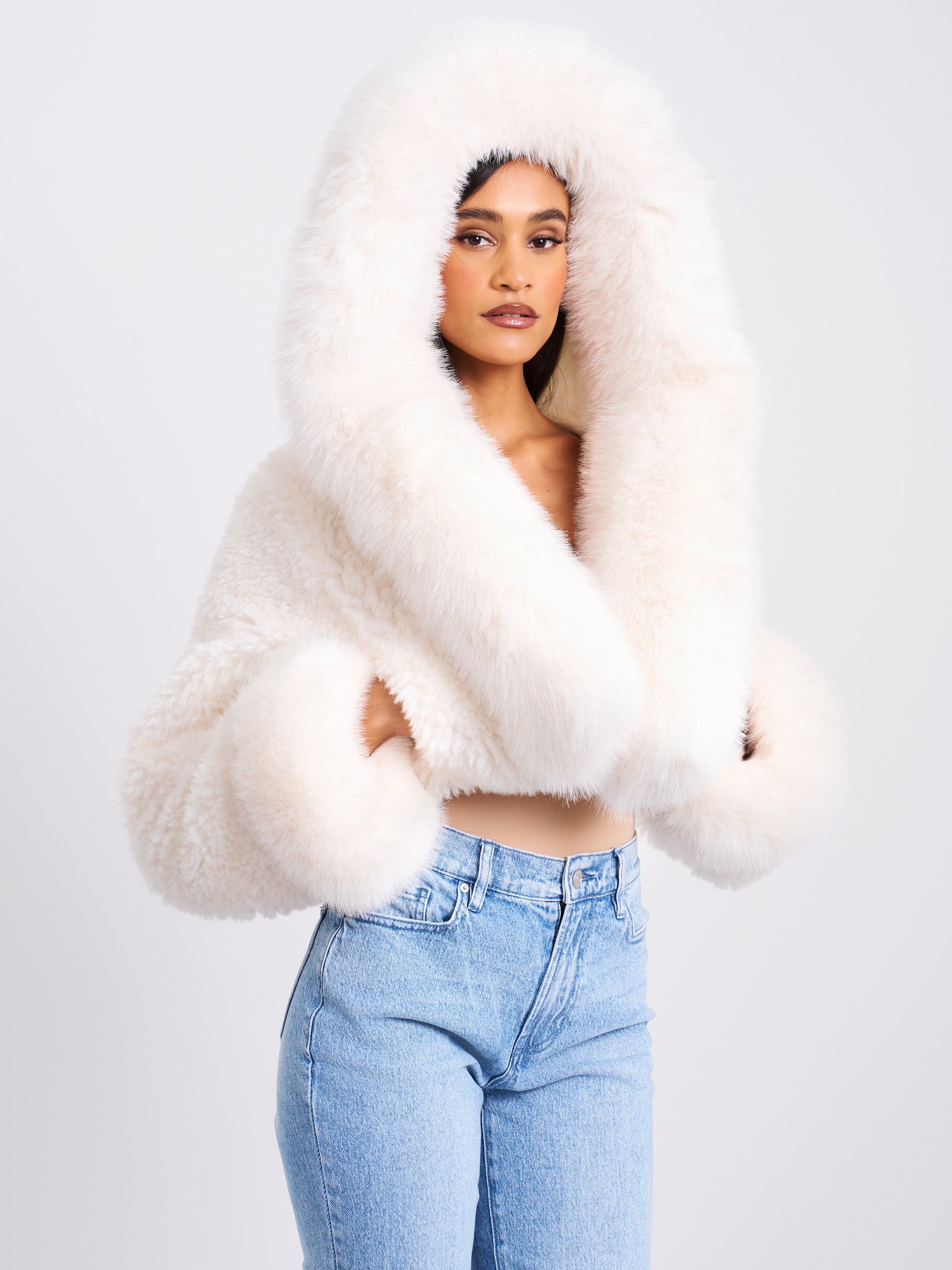 Kali White Cropped Vegan Shearling Fur Jacket kali-white-cropped-vegan-shearling-fur-jacket