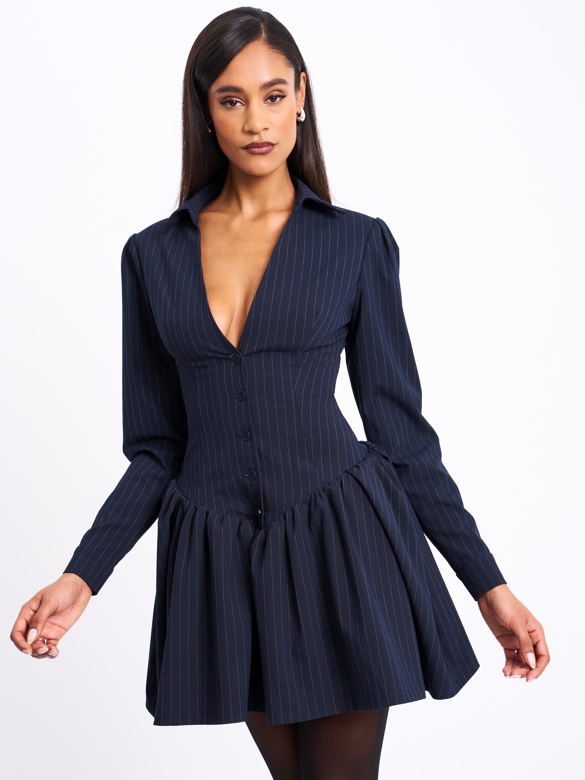 Harbor Breeze Pinstripe Pocket Dress
