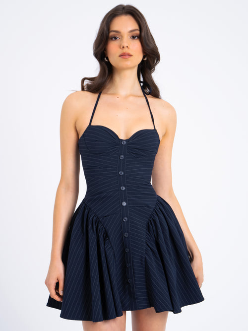 Bold & Beautiful: Halter Neck Backless Mini Dress