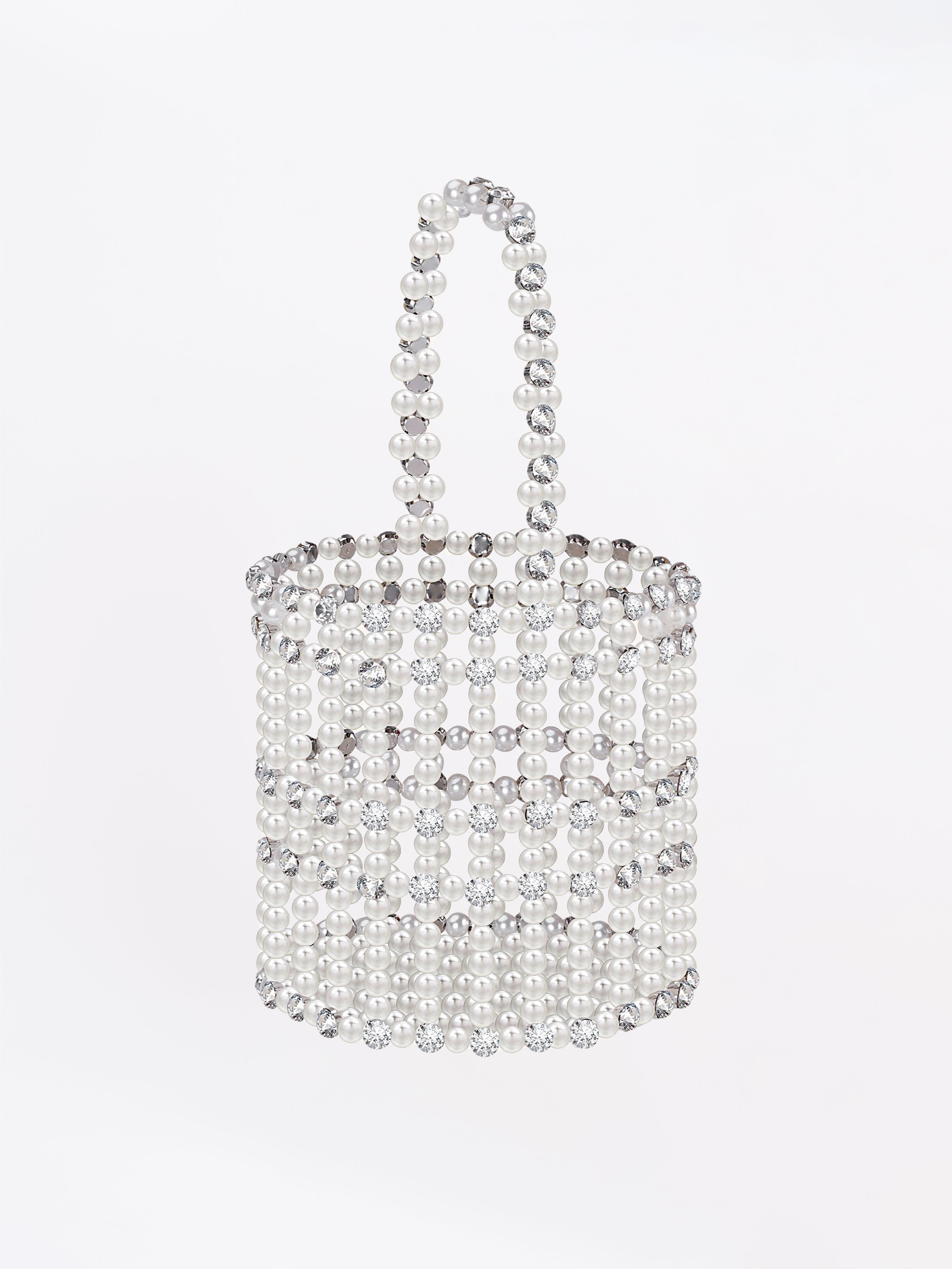 Miss Circle Pearl Diamond Mini Handbag