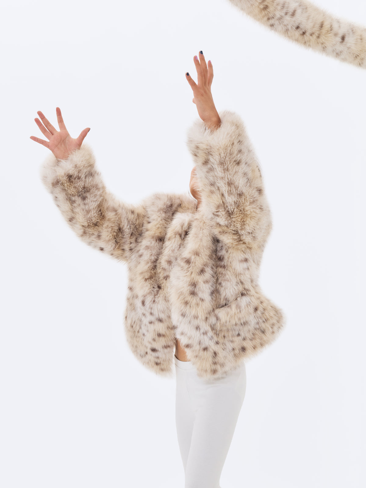 Margot Kids Faux Cheetah  Fur Jacket with Pockets