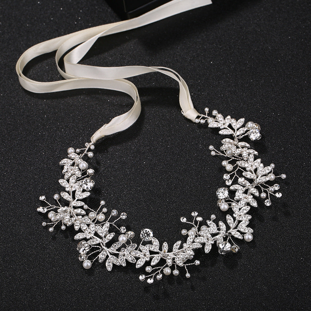 Miss Circle Bridal Silver Crystal Hairband