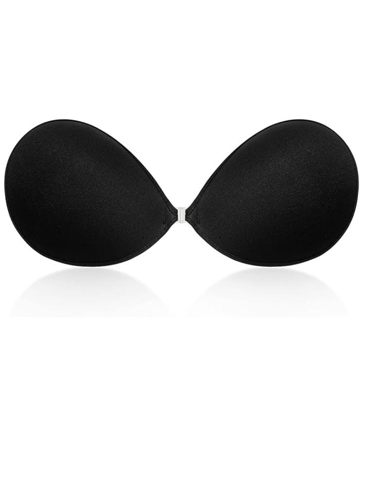 Miss Circle Black Invisible Push-up Adhesive Bra