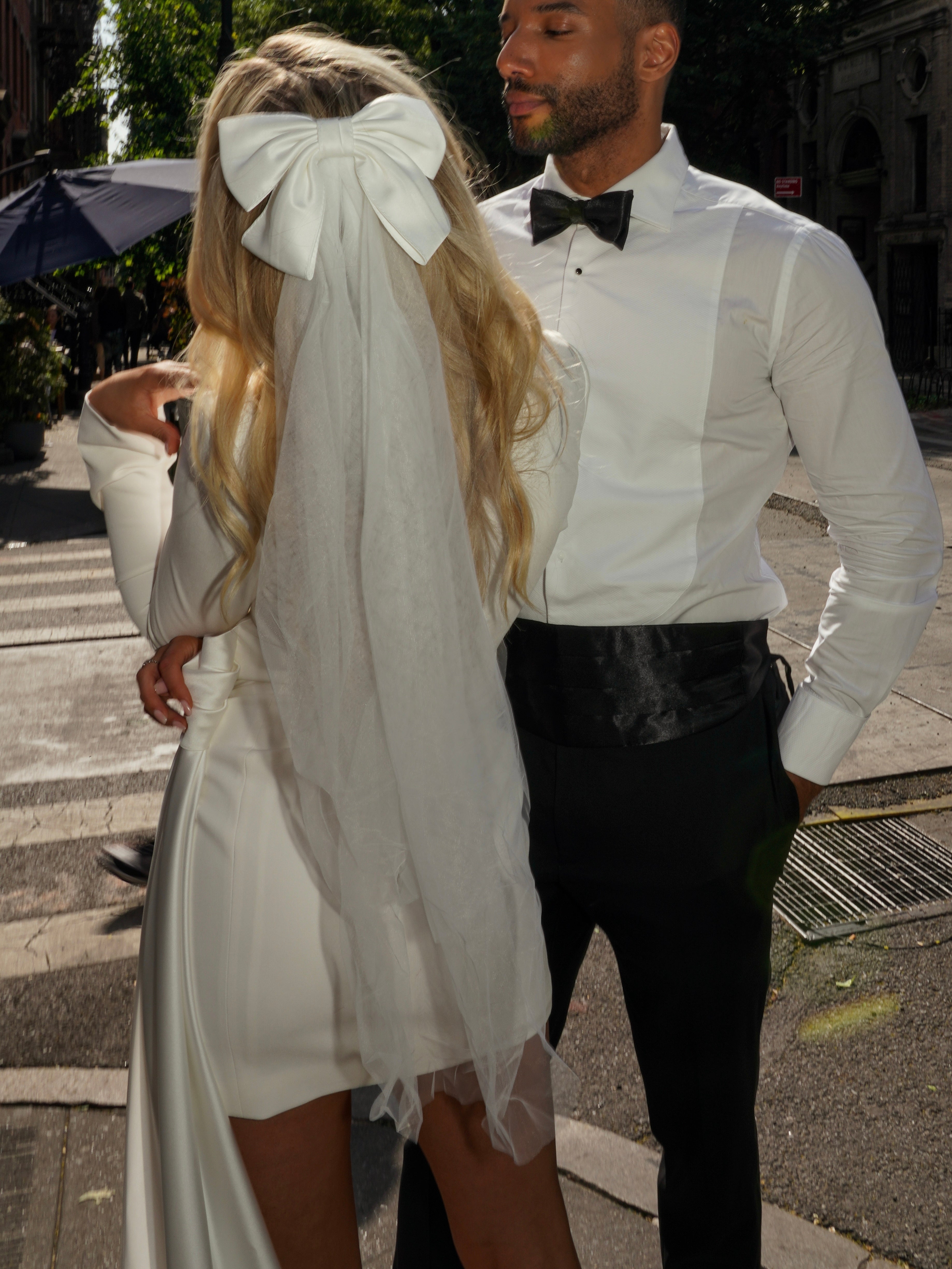 Wedding Veil With Satin Bow