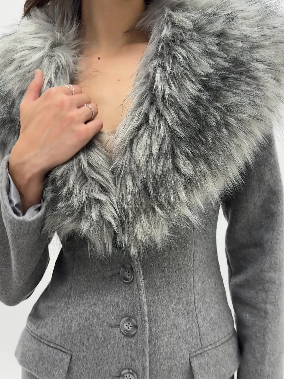 eaphi SOFT WOOL TAILOR COAT グレー eaphi】SOFT WOOL TAILOR COAT