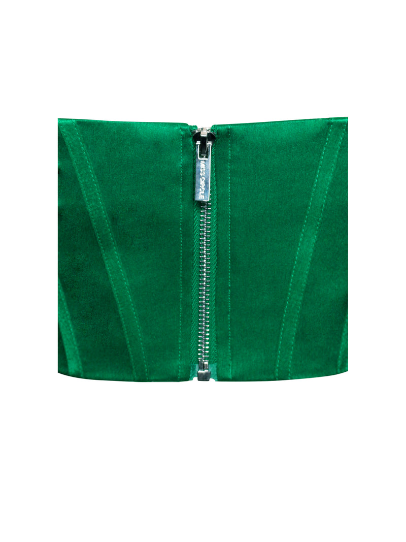 Remy Emerald Green Satin Corset Top