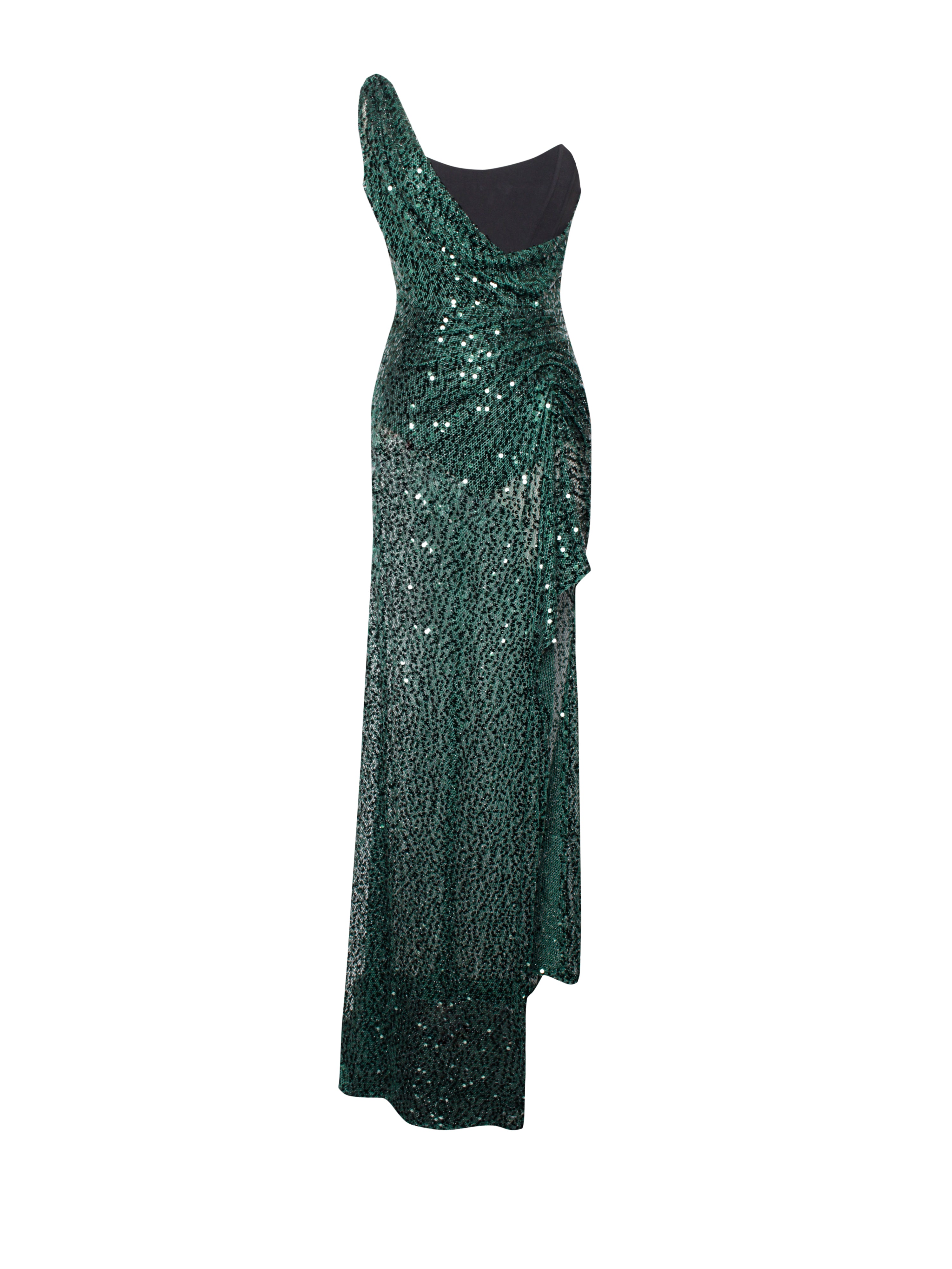 Umme Sequin Emerald Green Gown