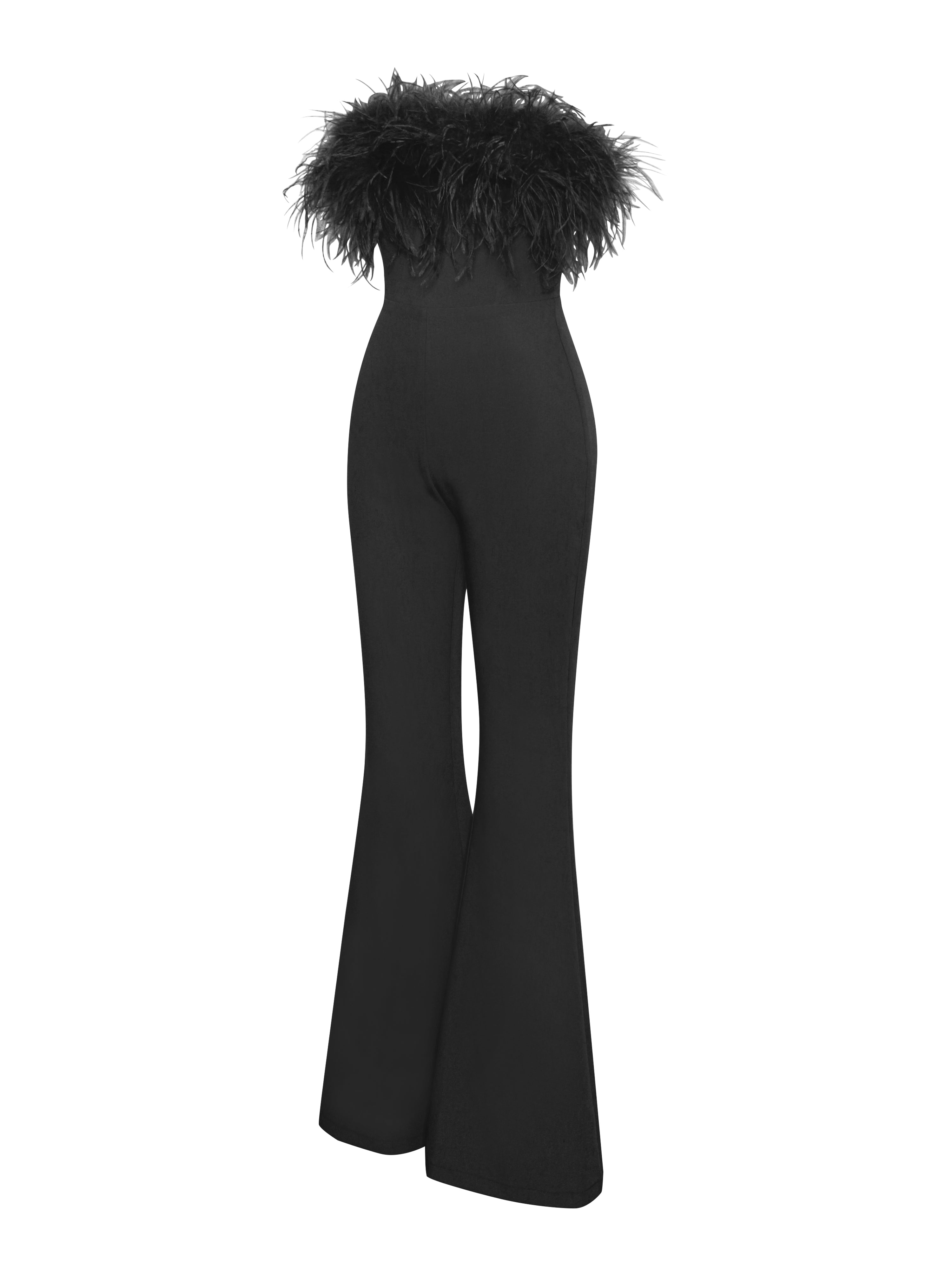 Kylan Black Feather Jumpsuit