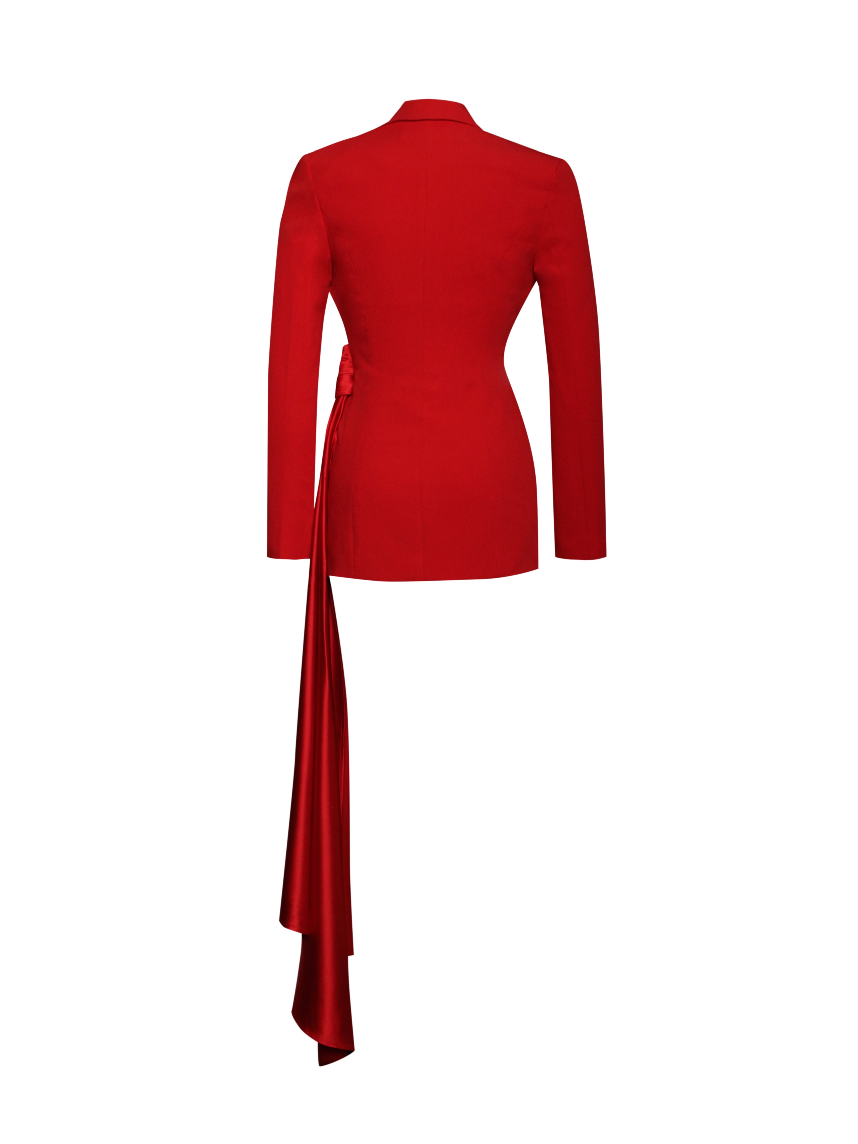 Vandra Red Draping Blazer Jacket