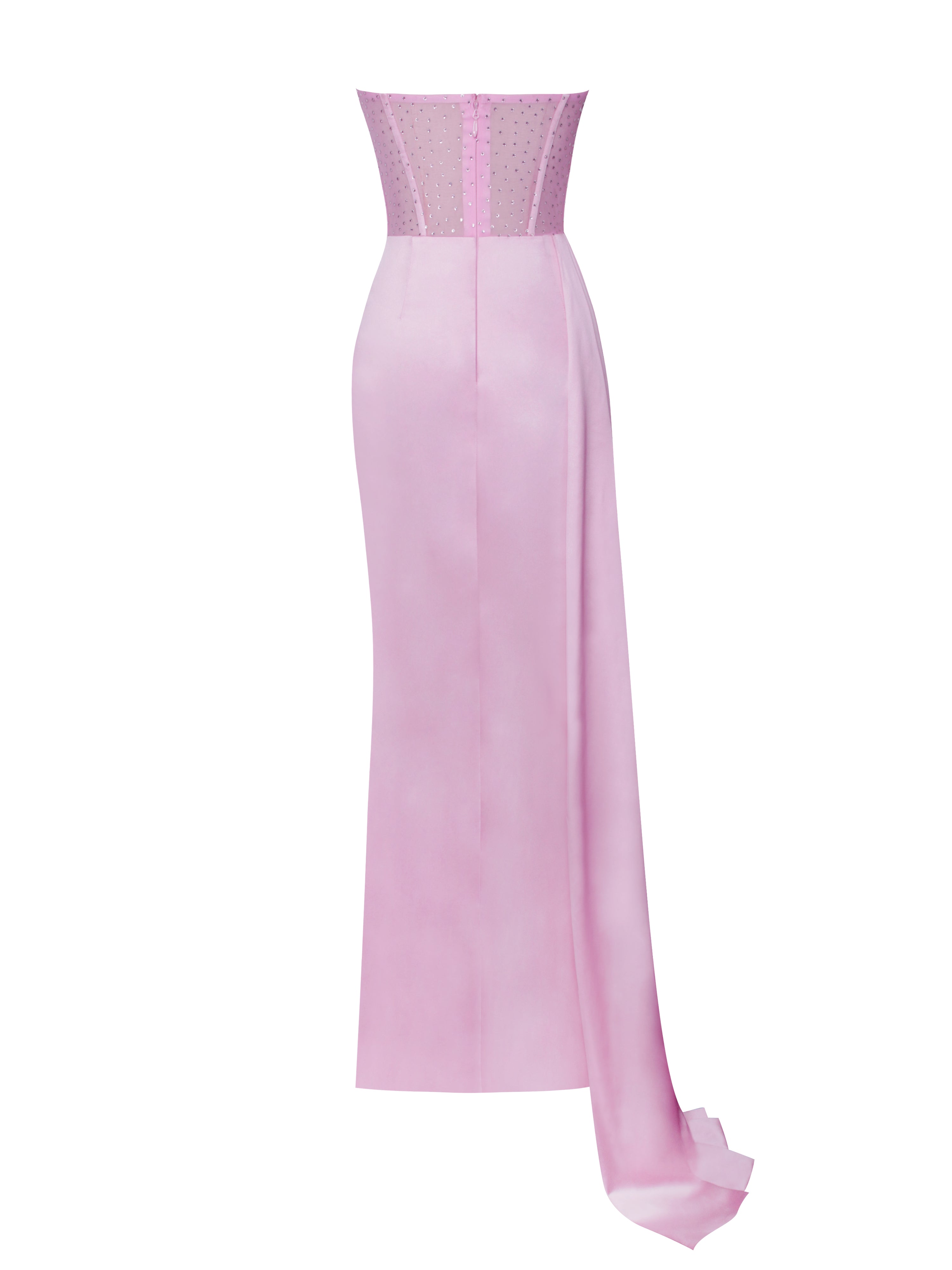hallie formal high slit corset dress Windsor Hallie Formal High Slit Corset Dress