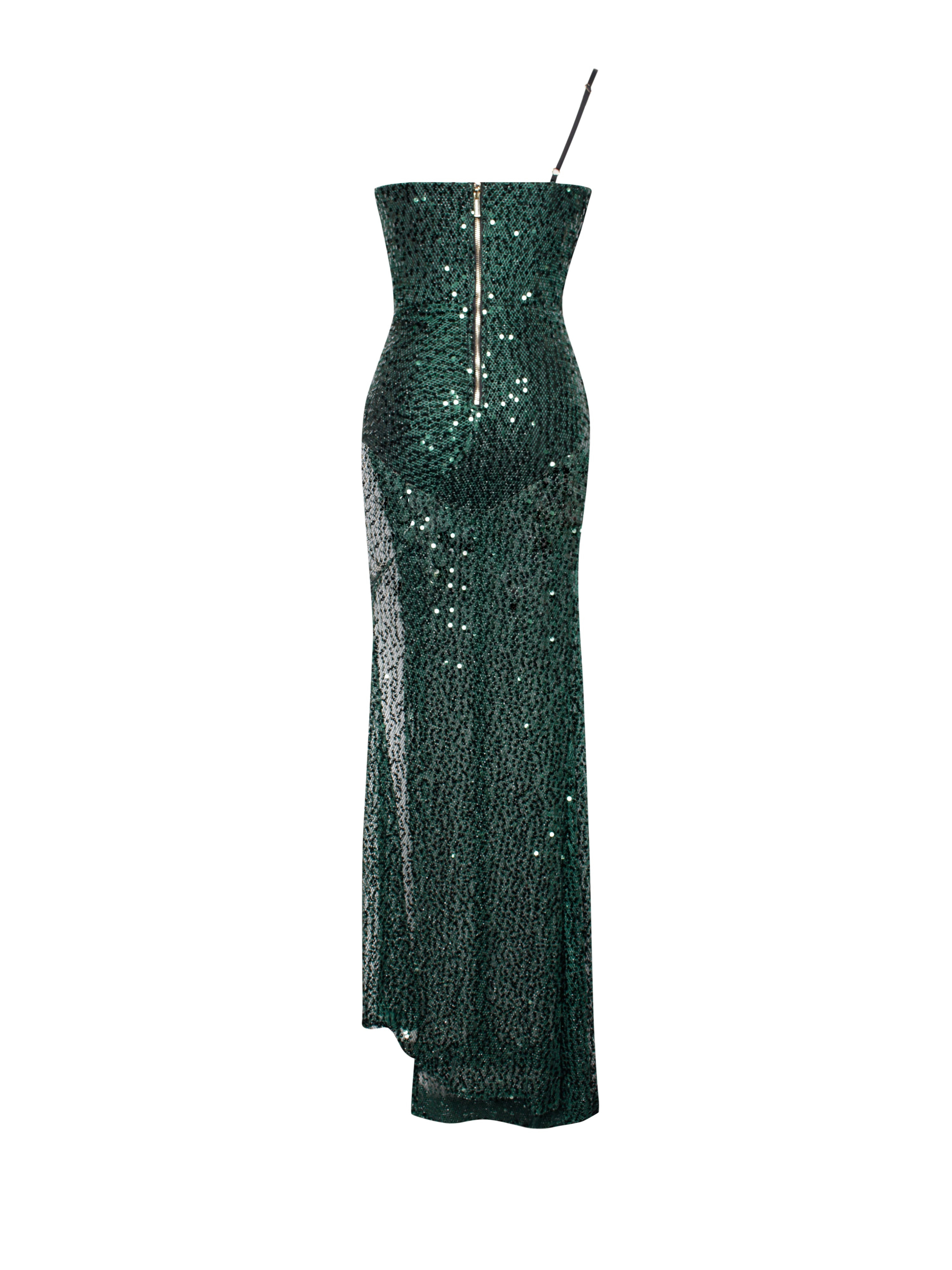 Umme Sequin Emerald Green Gown