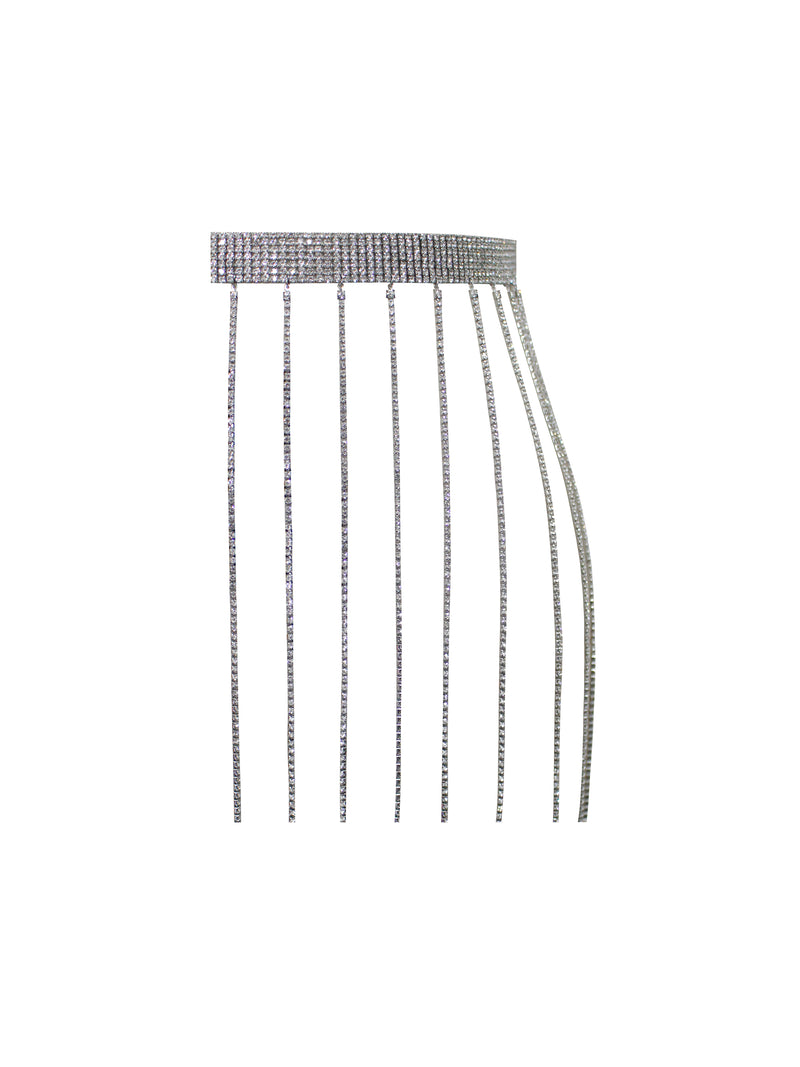 Metallic Crystal Fringe Skirt Waist Chain - Miss Circle