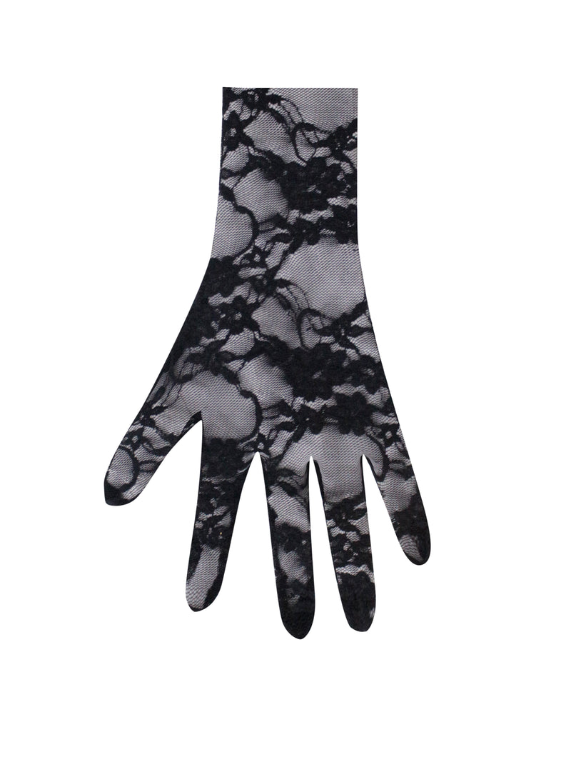 Rae Black Lace Opera-length Gloves