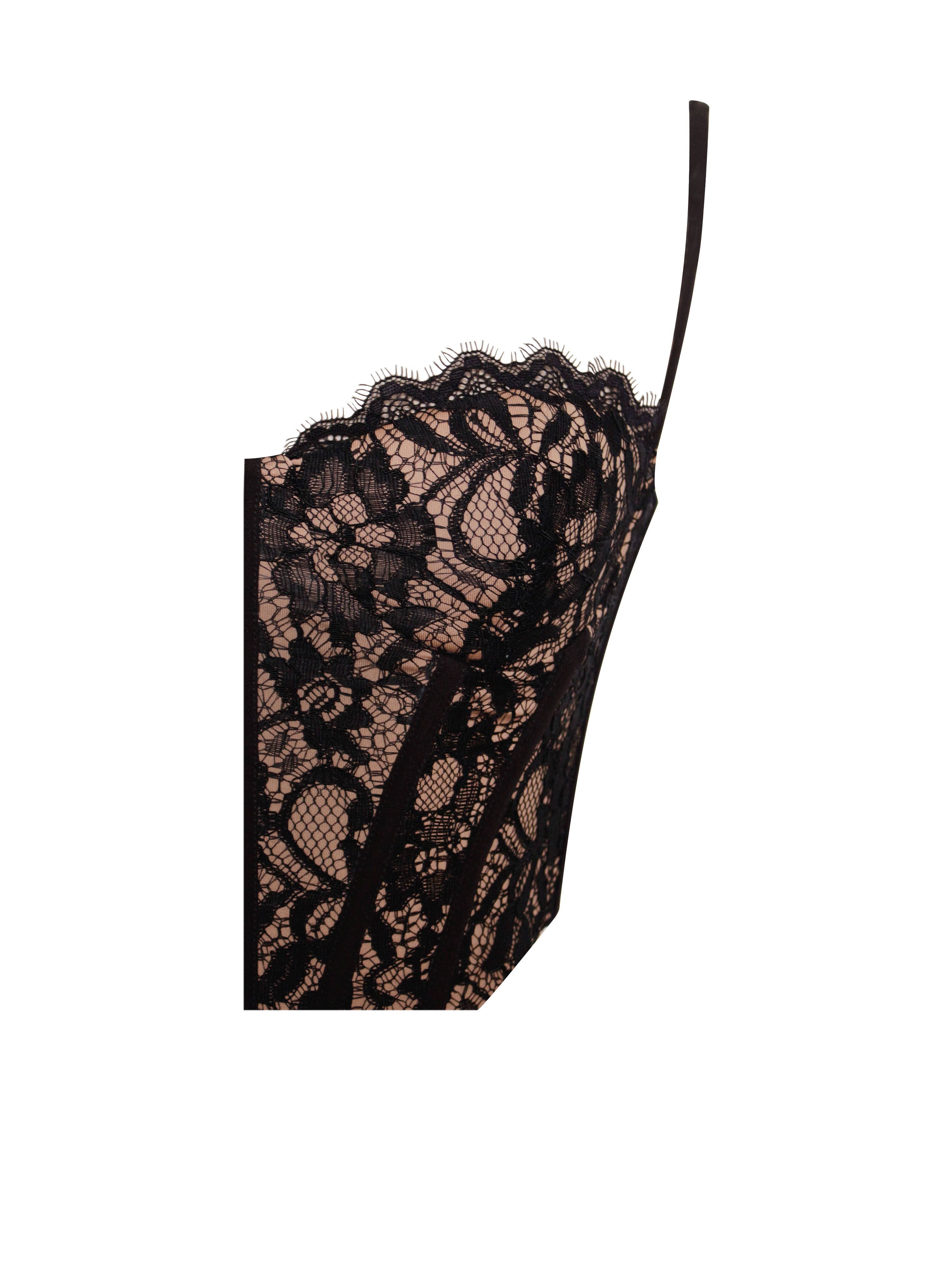 Grecia Black Lace Corset Top