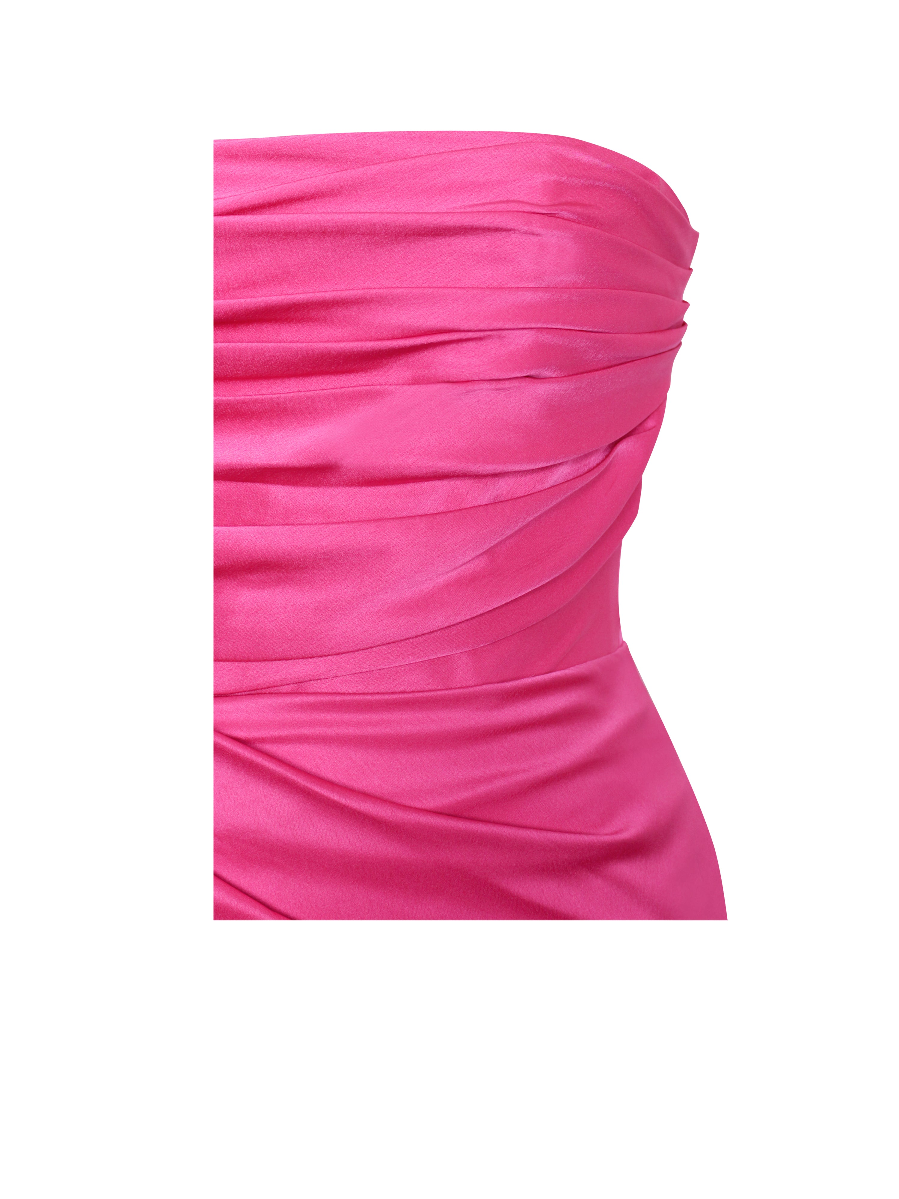 Perrin Fuchsia Pink Feather High Slit Dress Gown Perrin Fuchsia Pink Feather High Slit Dress Gown