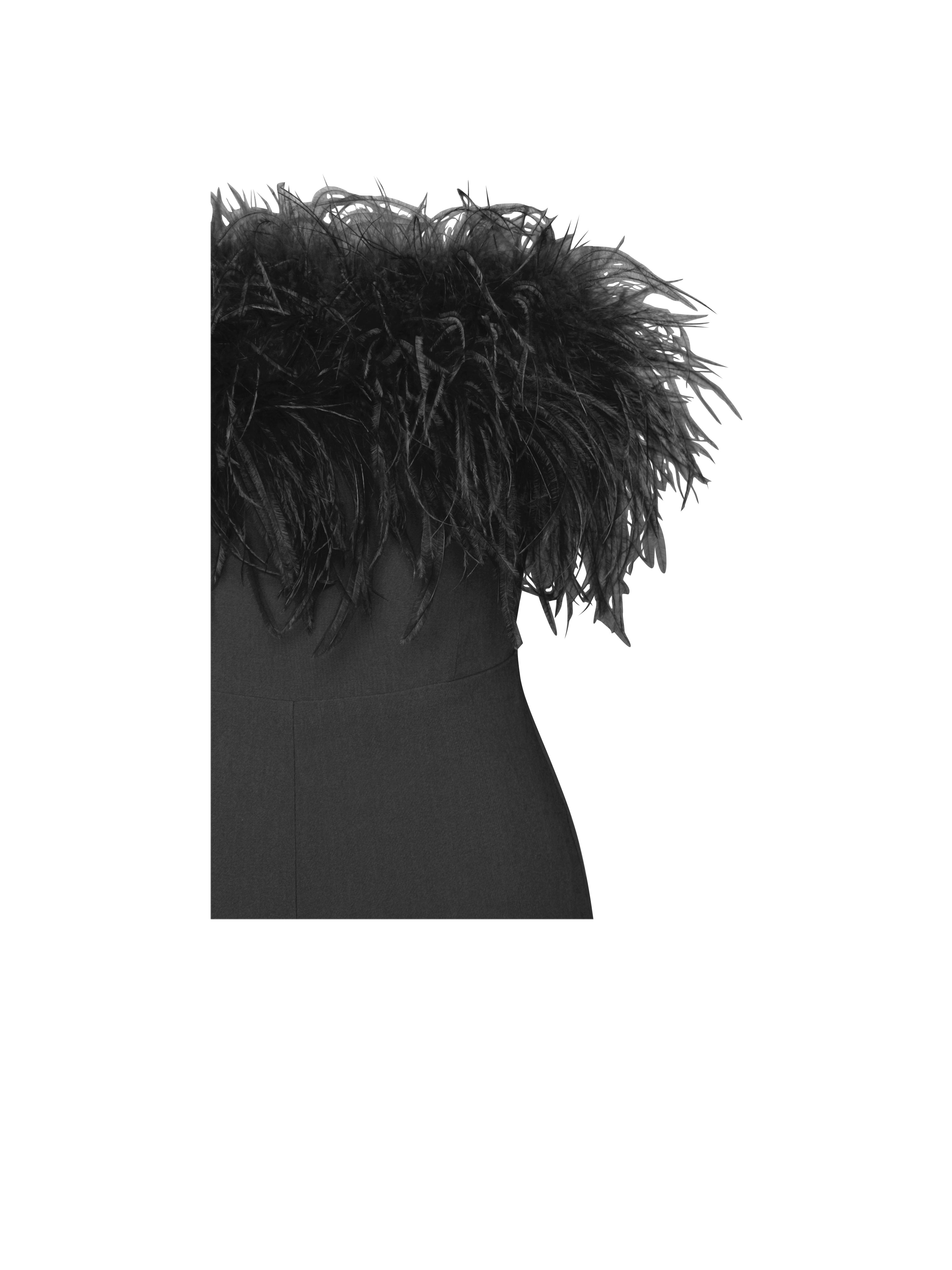 Kylan Black Feather Jumpsuit