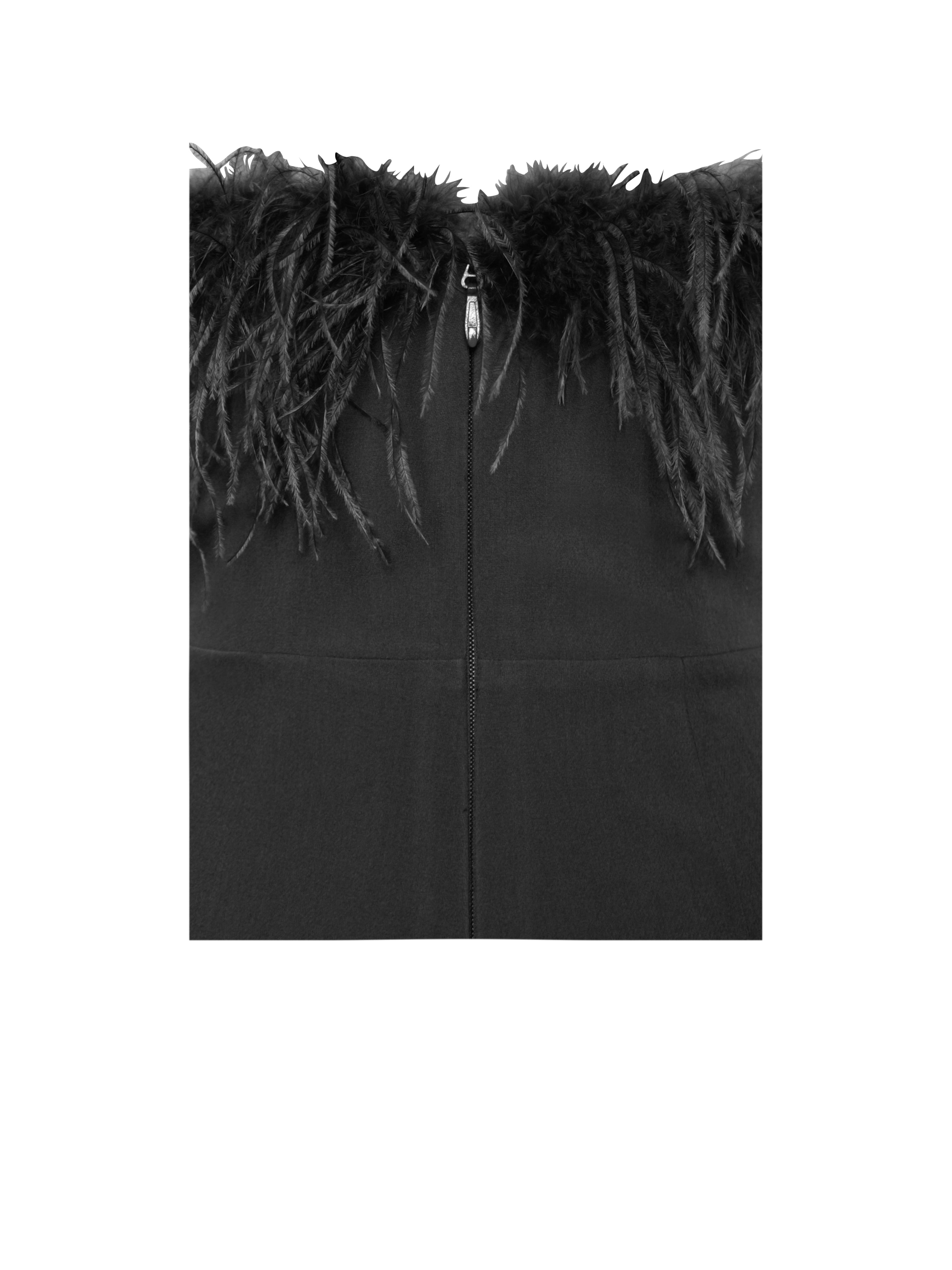 Kylan Black Feather Jumpsuit