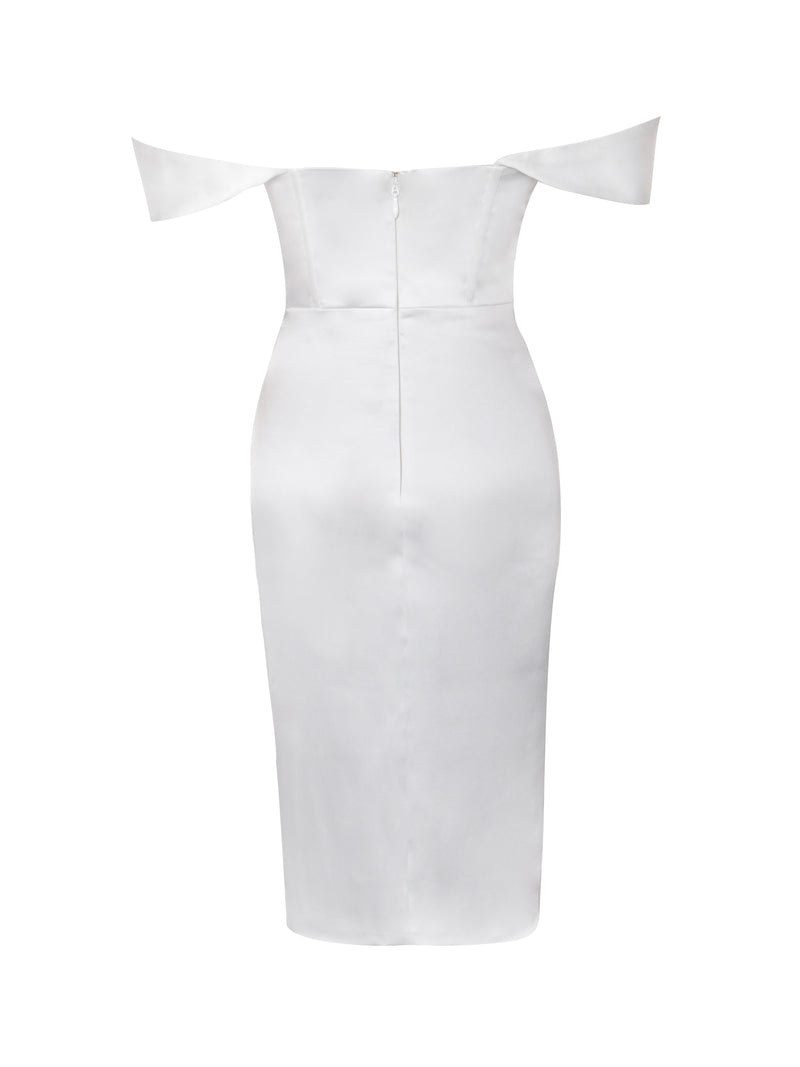 16+ White Satin Corset Dress