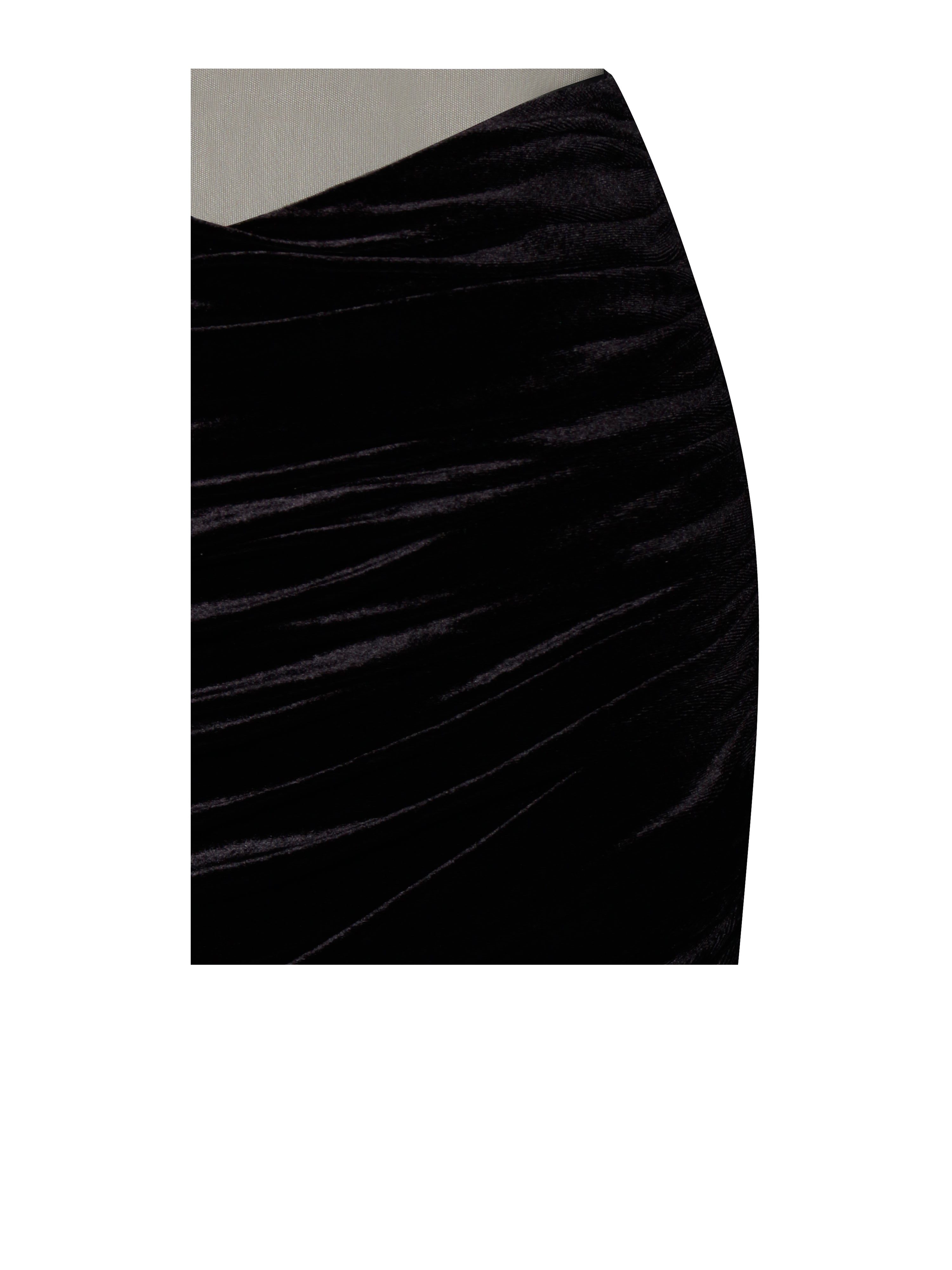 Azalea Black Velvet Mesh Long Sleeve Dress Azalea Black Velvet Mesh Long Sleeve Dress