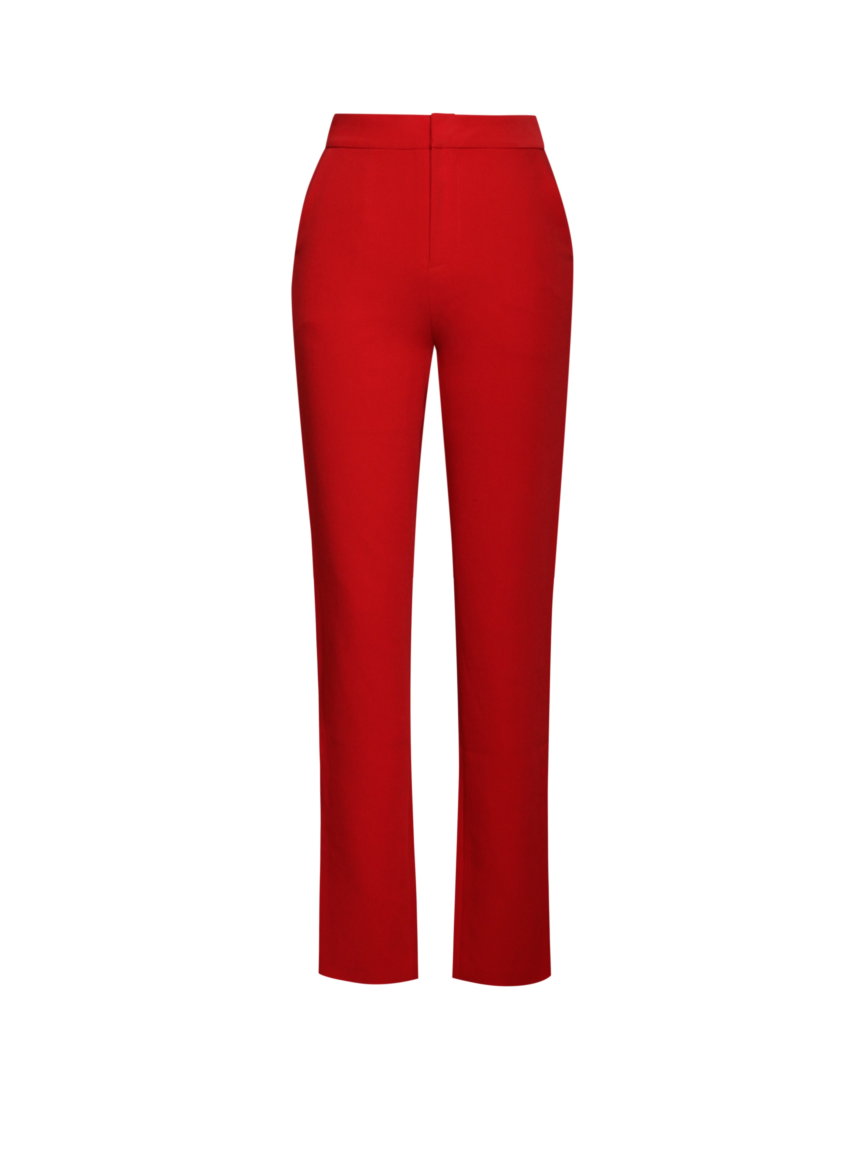 Vayla Red Skinny Fit Crepe Trousers