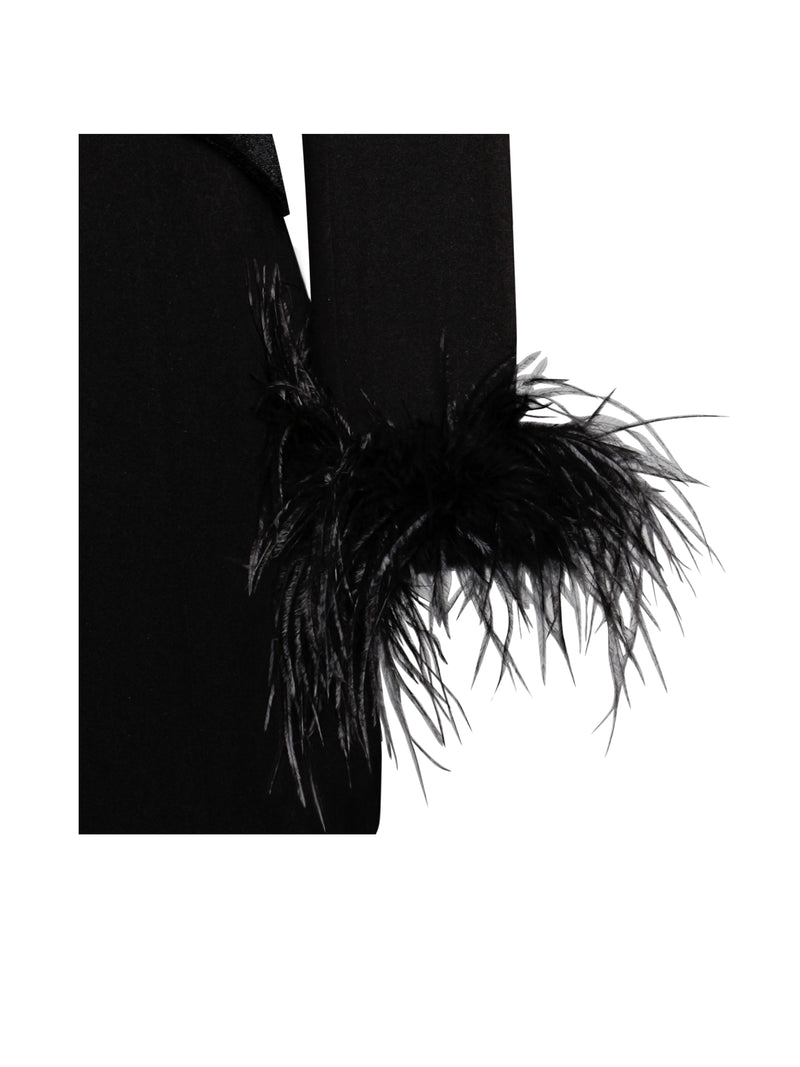 Miss Circle Women's Madeline Trim Blazer Dress, in Black | Size: Large/US 10-12